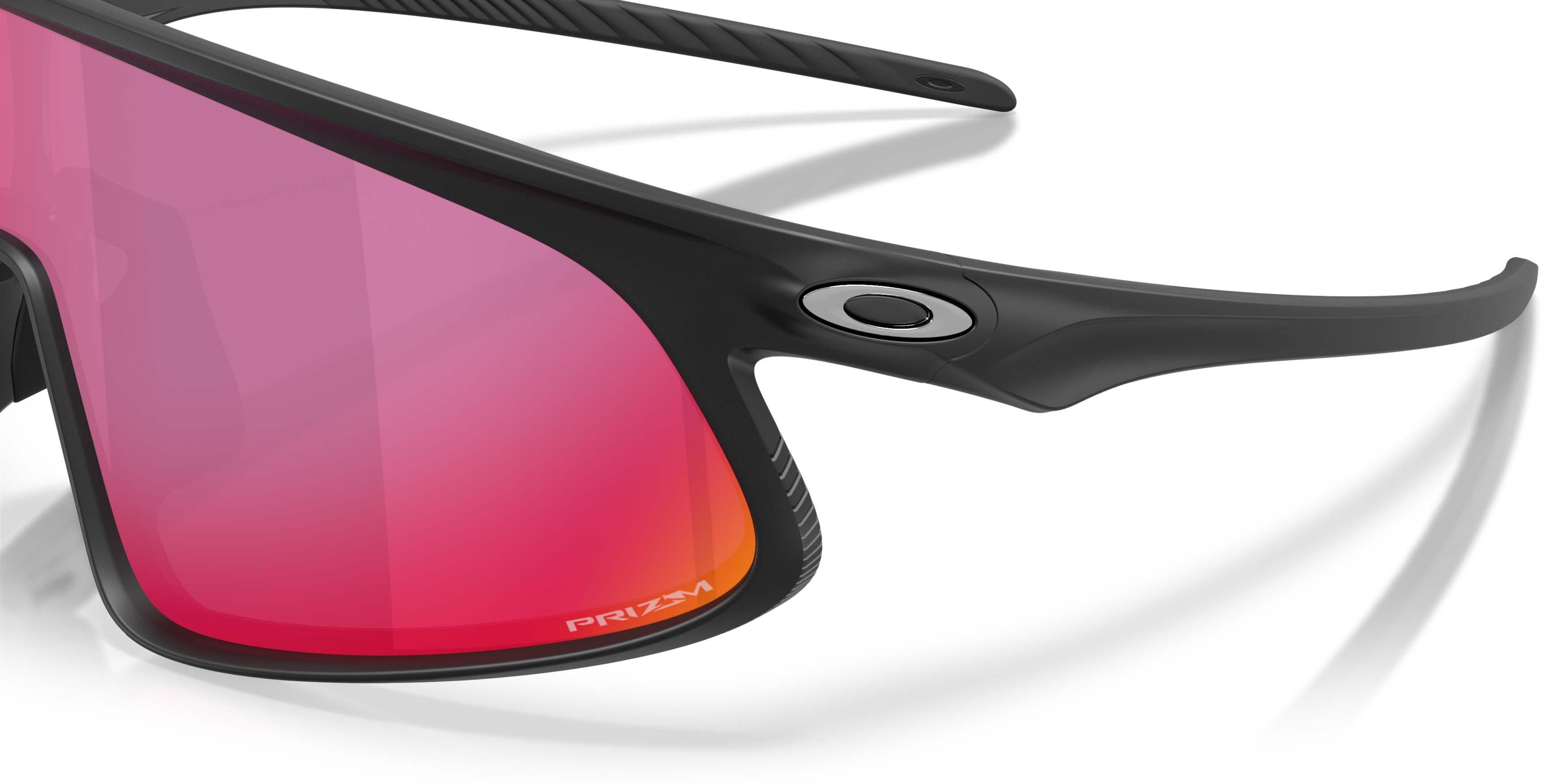 Oakley RSLV 141 Prizm Road Sunglasses &ndash; Matte Black - BLACK/RED Thumbnail View 4