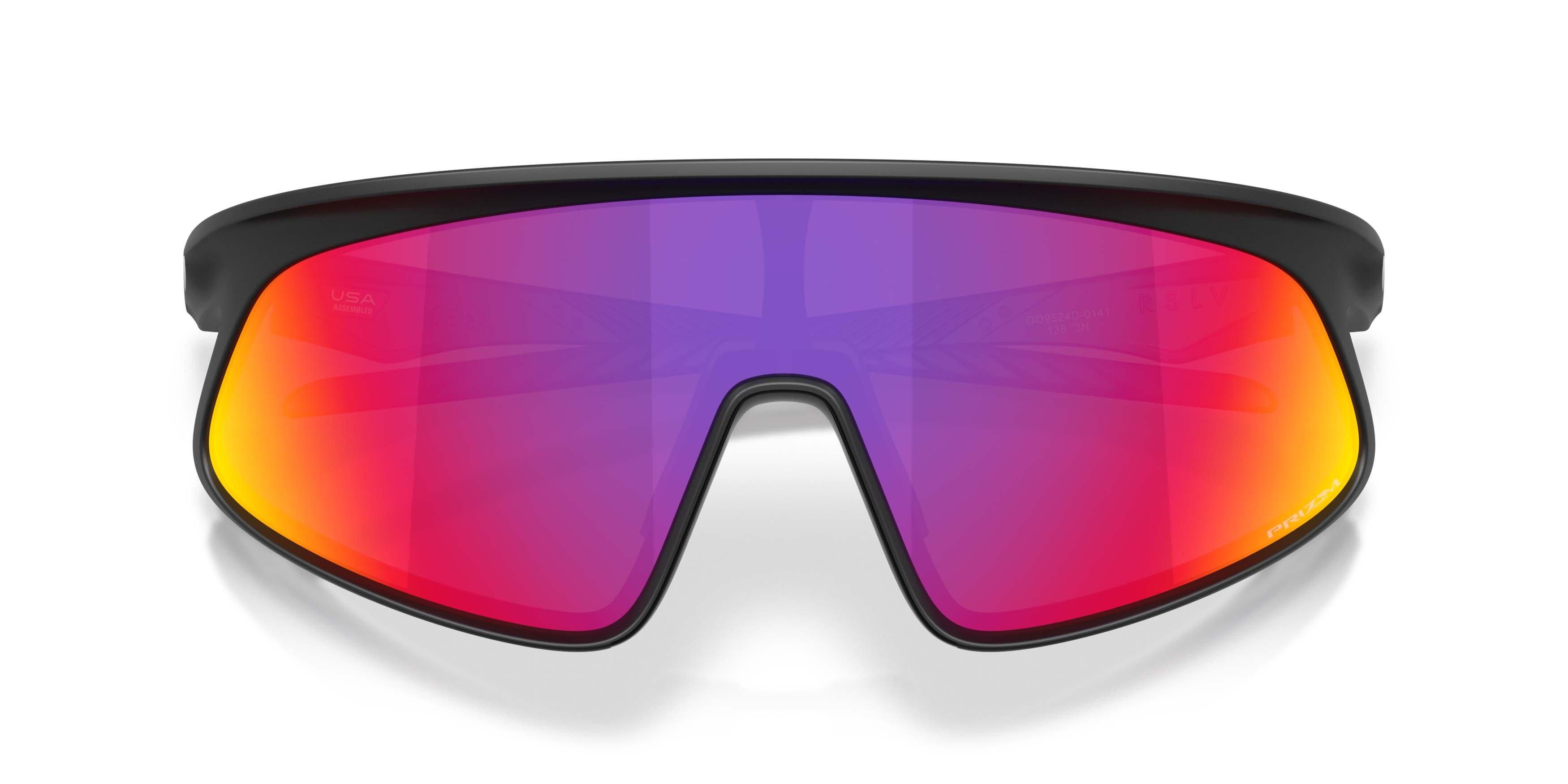 Oakley RSLV 141 Prizm Road Sunglasses &ndash; Matte Black - BLACK/RED Thumbnail View 7