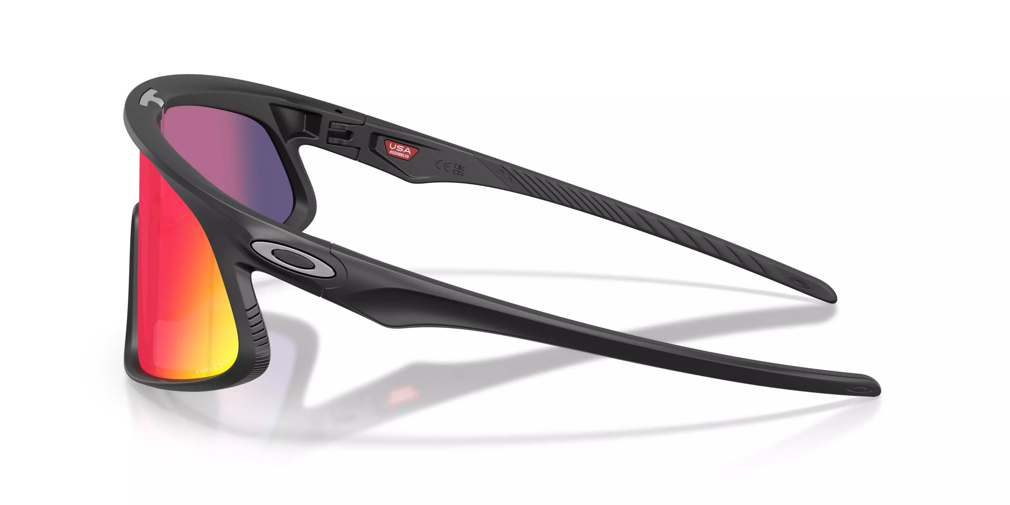 Oakley RSLV 141 Prizm Road Sunglasses &ndash; Matte Black - BLACK/RED