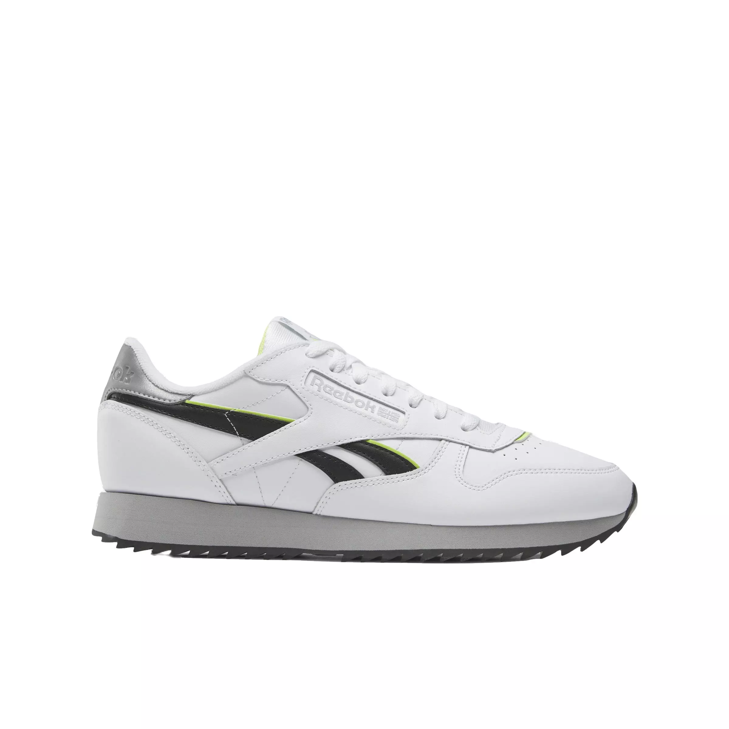 Reebok Classic Leather Ripple "Ftwr White/Pure Grey 3/Core Black" Unisex Shoe - WHITE/GREY/BLACK