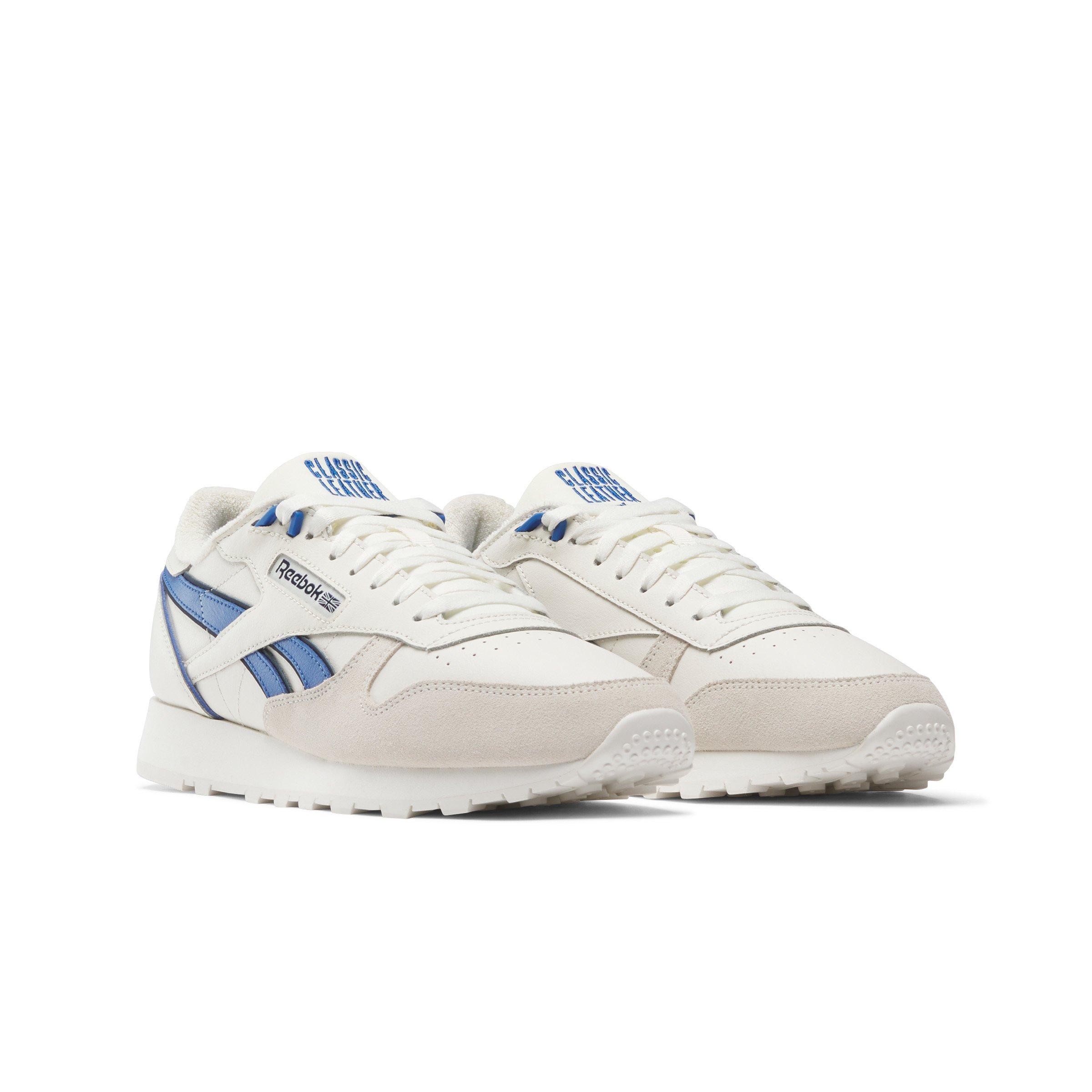 Reebok Classic Leather "Chalk/Vector Blue/Vector Navy" Unisex Shoe - CHALK/BLUE/NAVY Thumbnail View 2