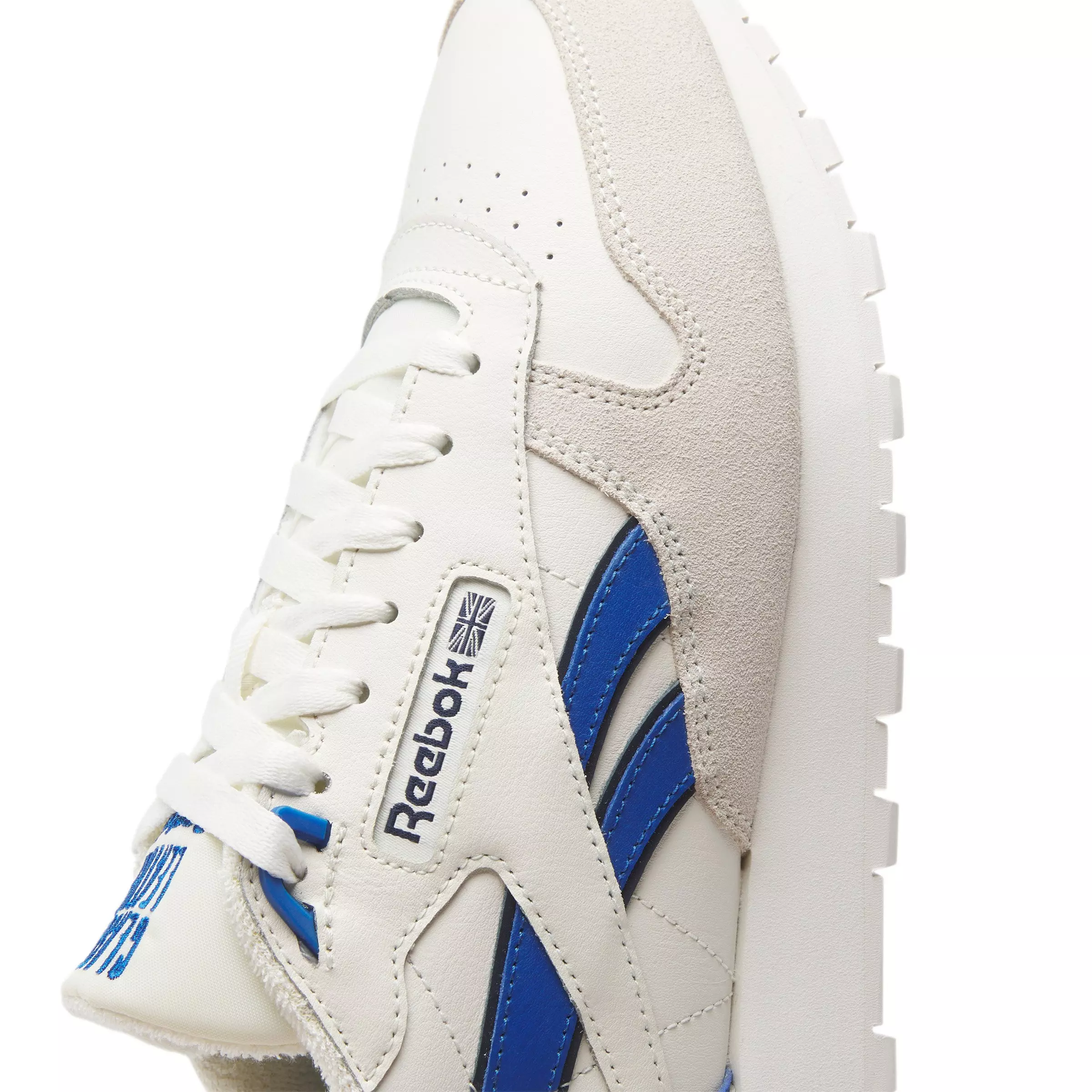 Reebok Classic Leather "Chalk/Vector Blue/Vector Navy" Unisex Shoe - CHALK/BLUE/NAVY