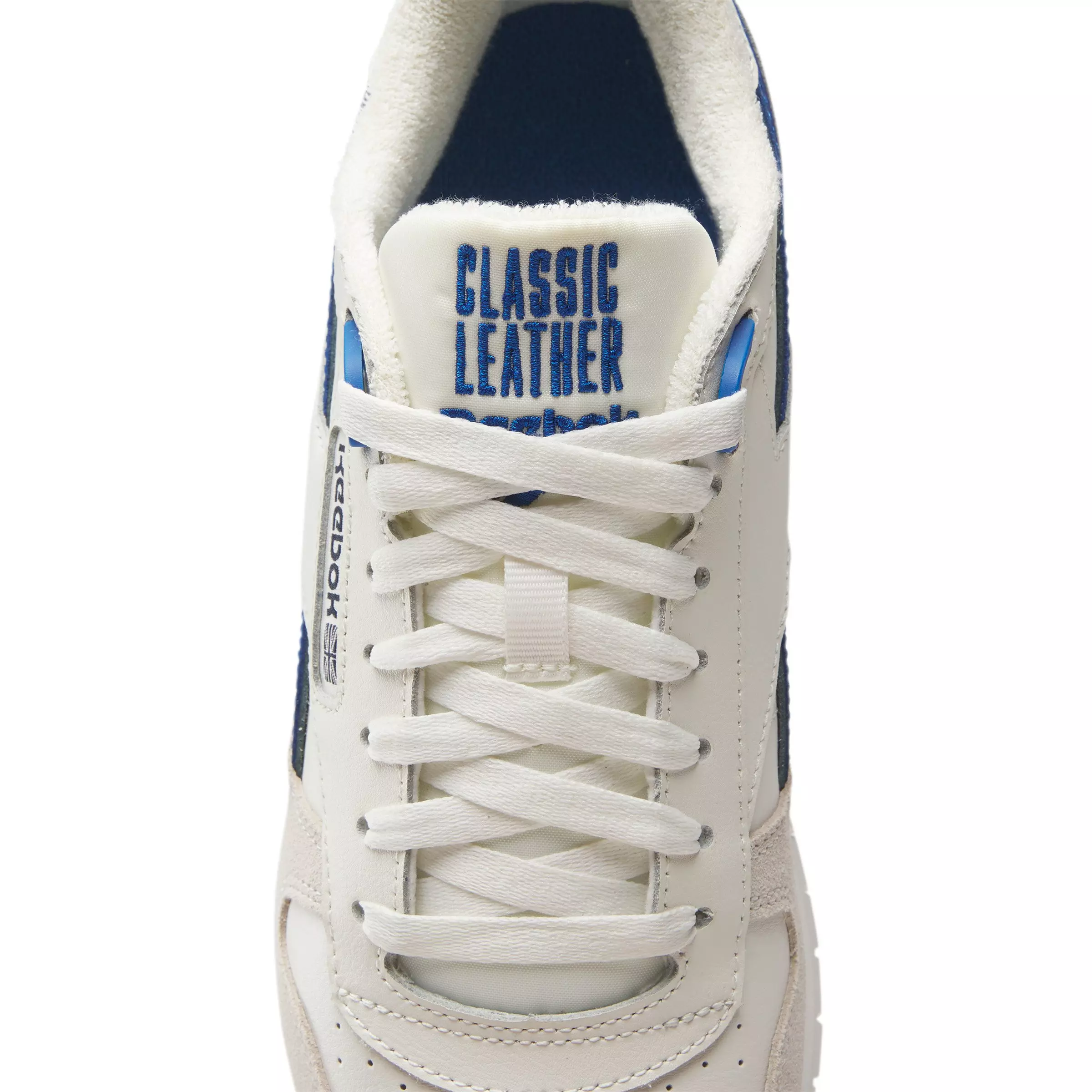 Reebok Classic Leather "Chalk/Vector Blue/Vector Navy" Unisex Shoe - CHALK/BLUE/NAVY