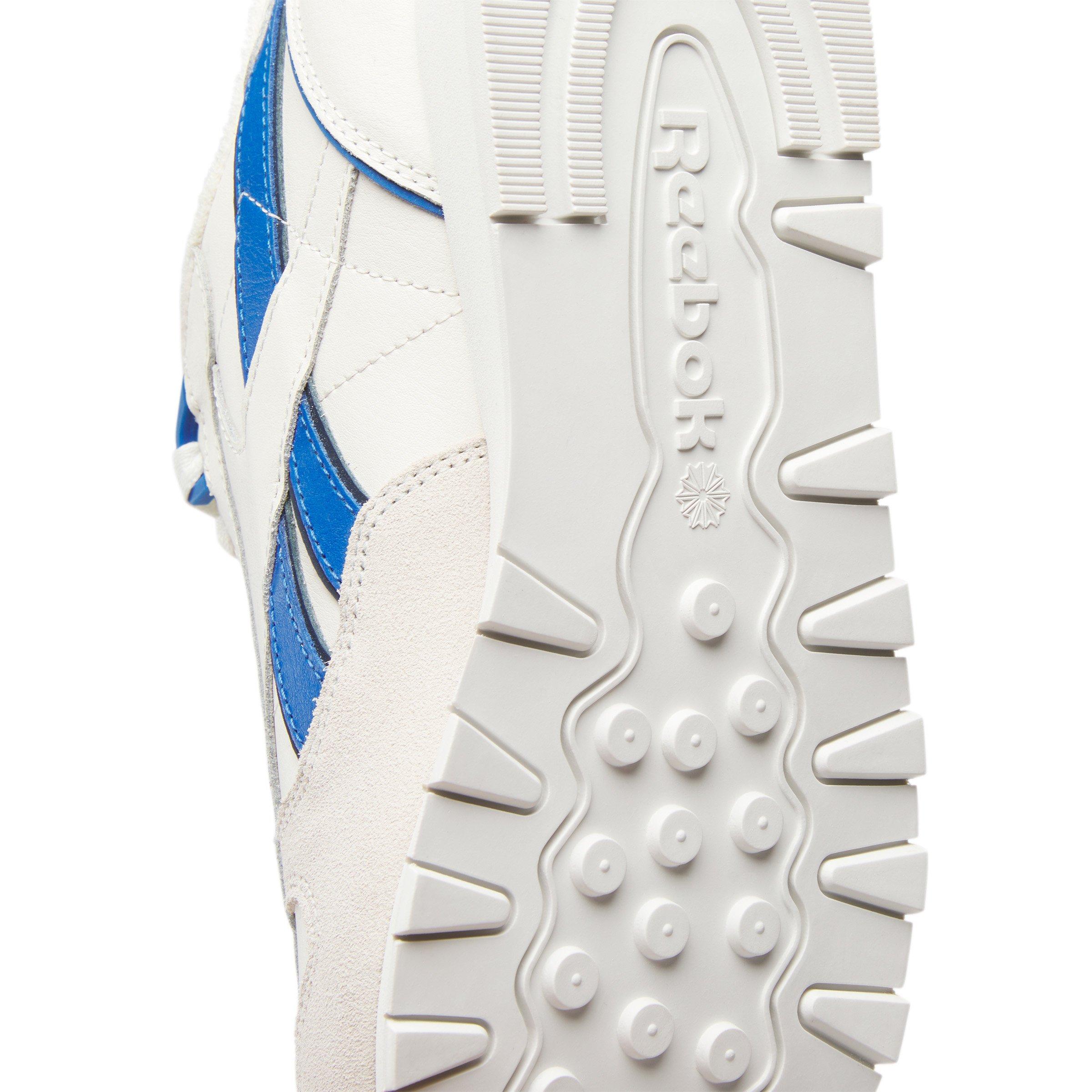 Reebok Classic Unisex Leather Casual Lace Up Shoe - Chalk/Blue