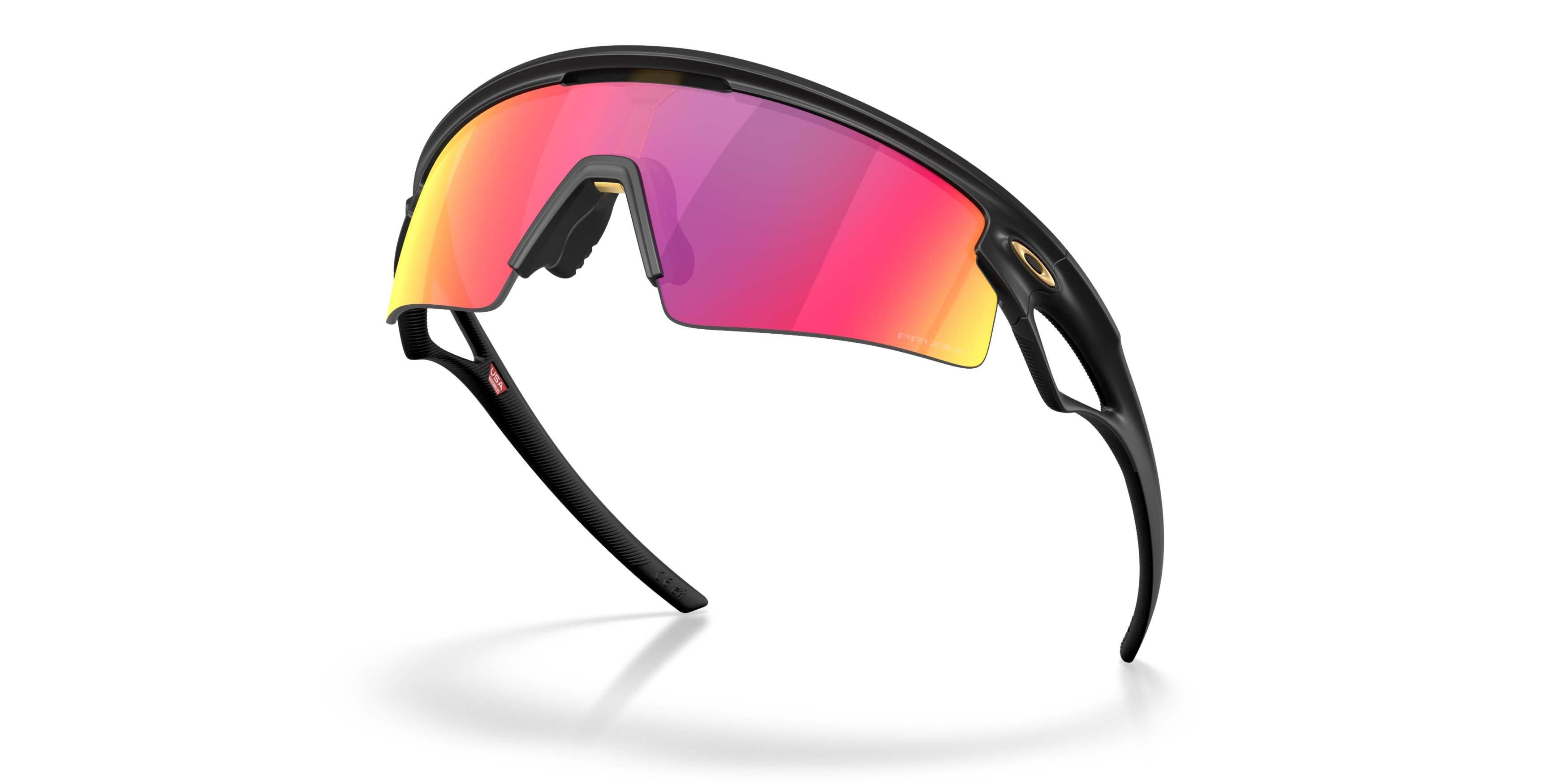 Oakley Sphaera Strike Prizm Road Sunglasses &ndash; Matte Black - BLACK/RED Thumbnail View 3