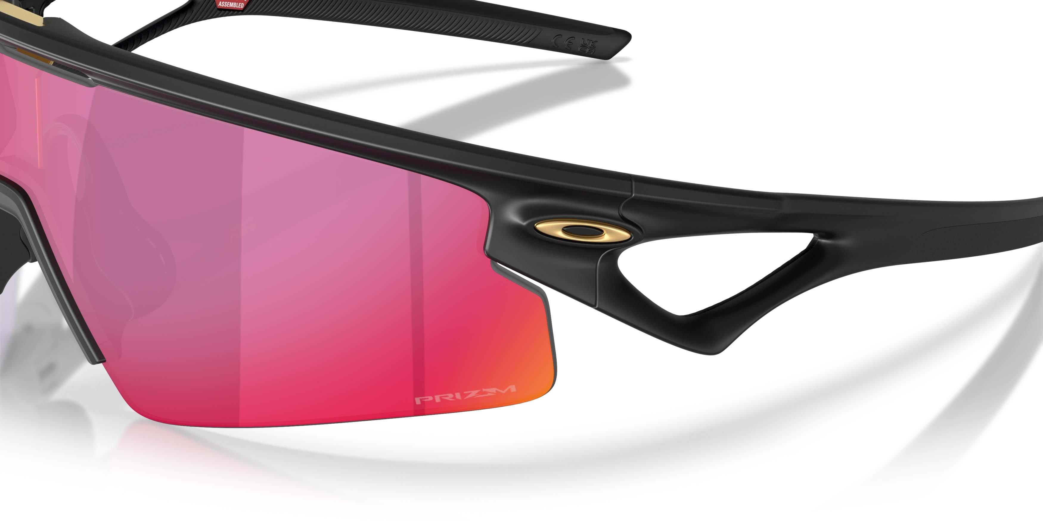 Oakley Sphaera Strike Prizm Road Sunglasses &ndash; Matte Black - BLACK/RED Thumbnail View 4