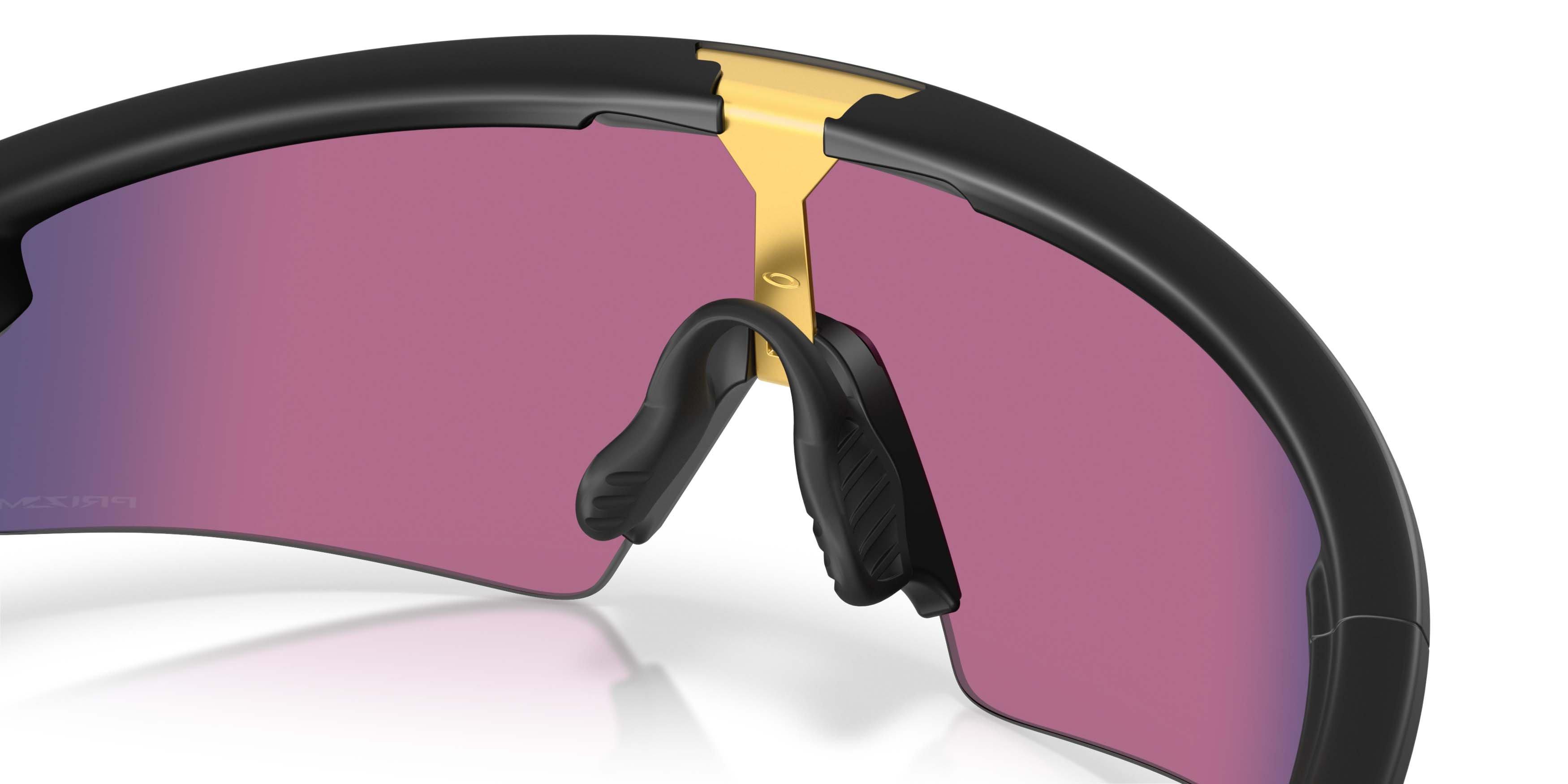 Oakley Sphaera Strike Prizm Road Sunglasses &ndash; Matte Black - BLACK/RED Thumbnail View 5