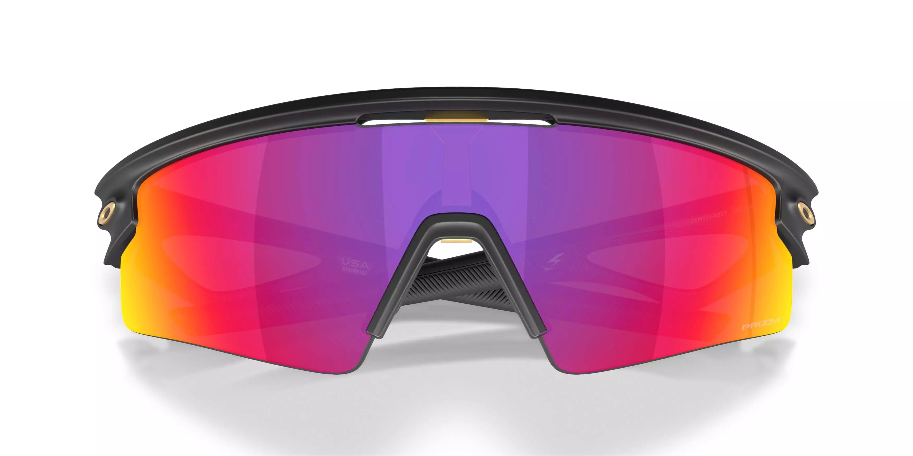 Oakley Sphaera Strike Prizm Road Sunglasses &ndash; Matte Black - BLACK/RED