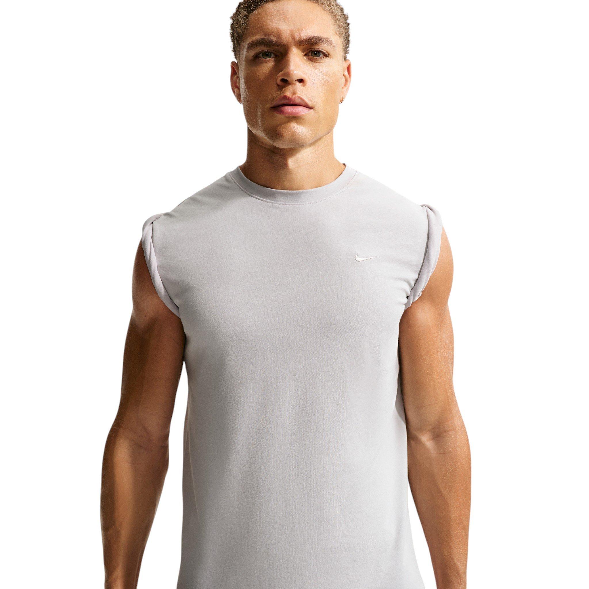 Nike Men's Primary Dri-FIT Short Sleeve Versatile Top - Grey - GREY