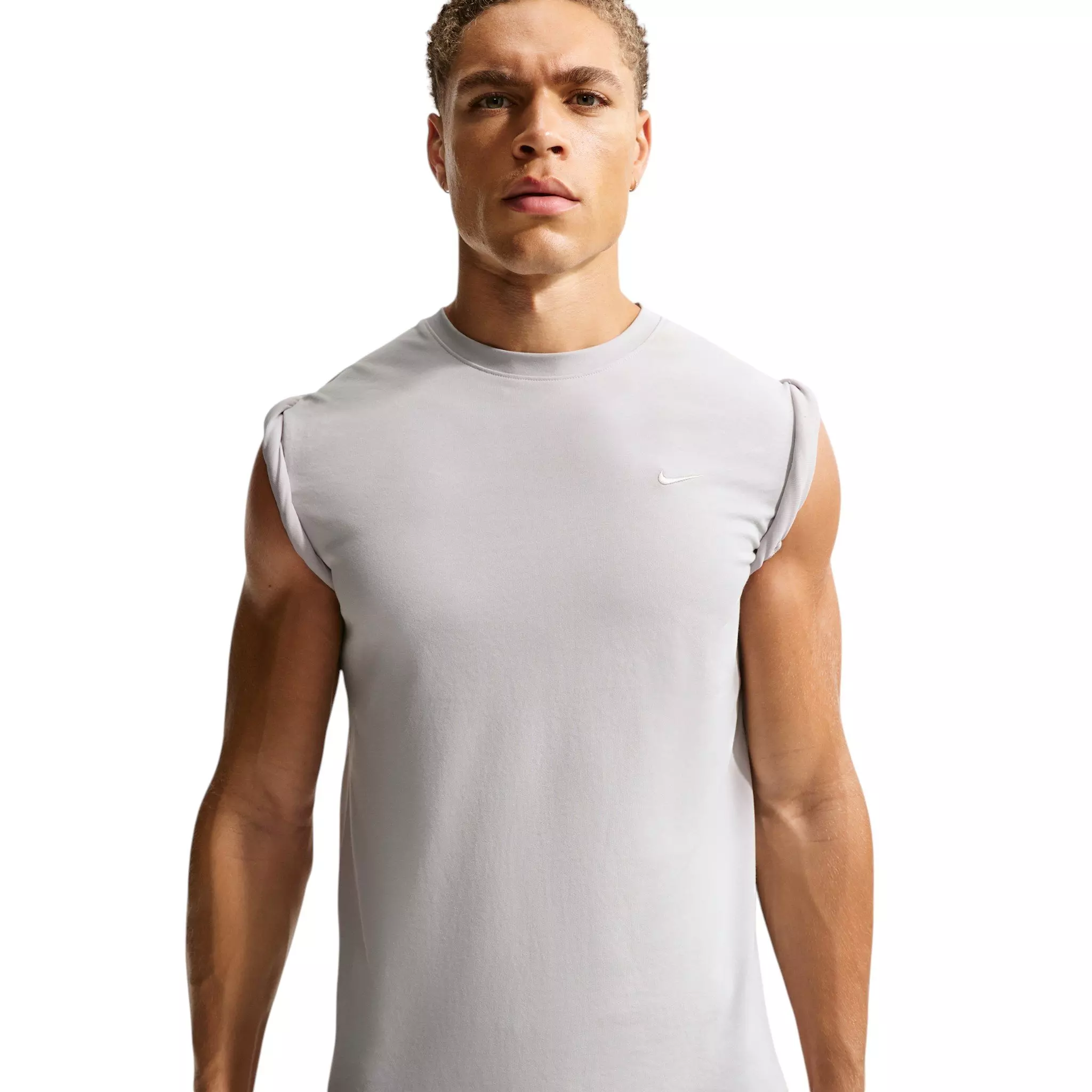 Nike Men's Primary Dri-FIT Short Sleeve Versatile Top - Grey - GREY