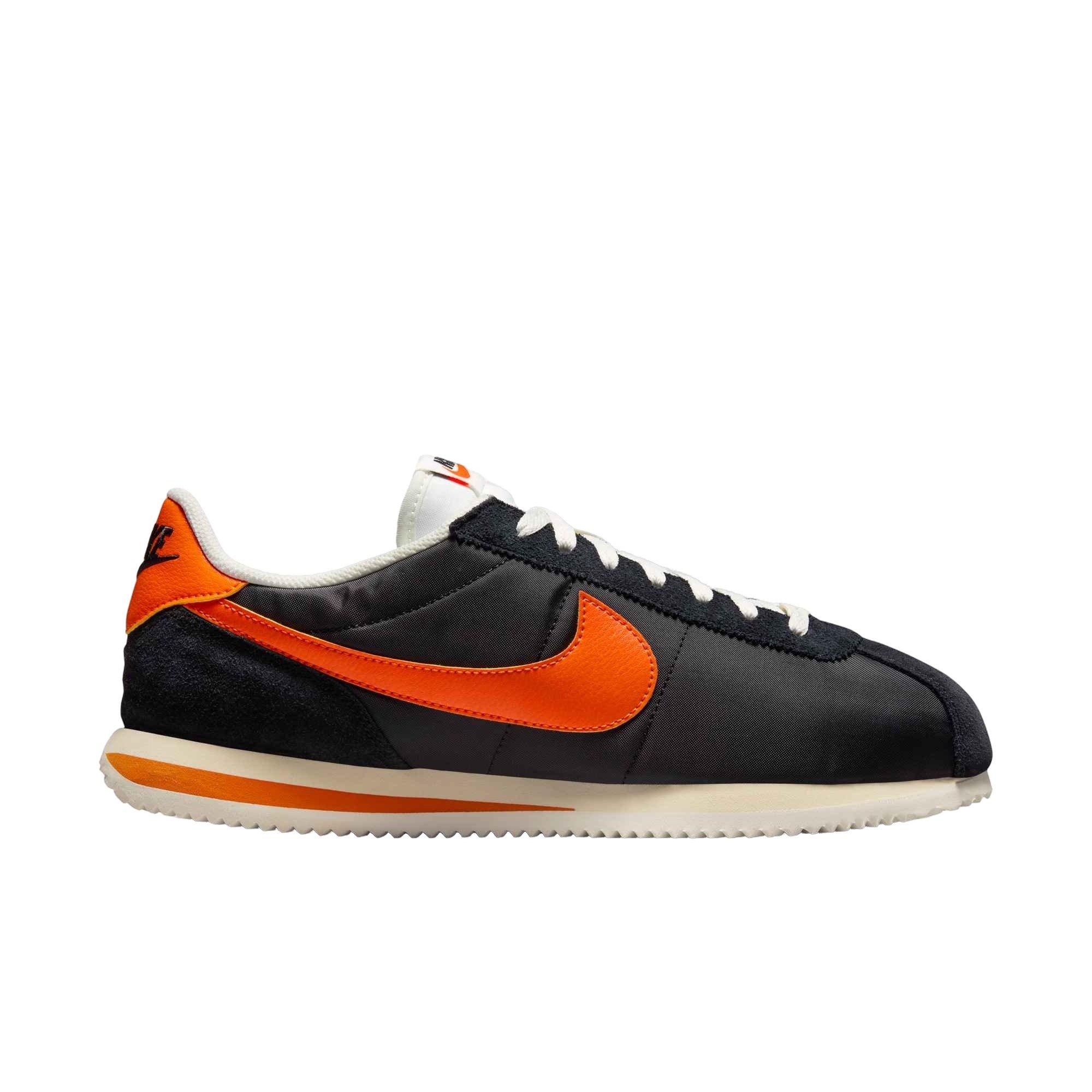 Nike Cortez Textile "Black/Sail/Muslin/Safety Orange" Men's Shoe - BLACK/SAIL/MUSLIN/ORANGE Thumbnail View 1