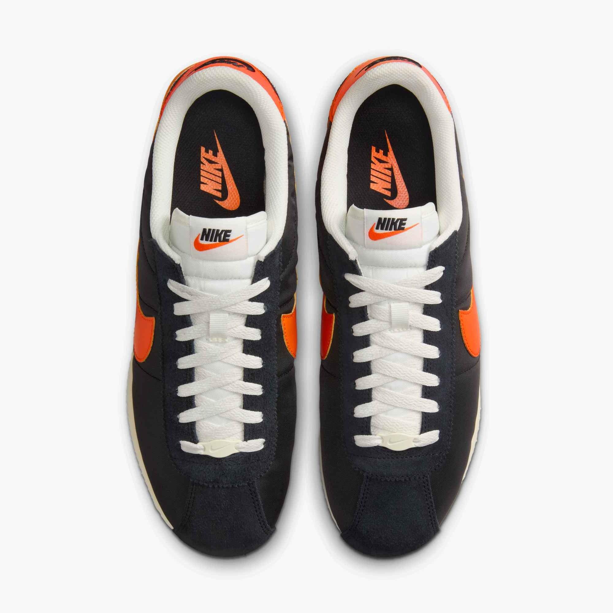 Nike Cortez Textile "Black/Sail/Muslin/Safety Orange" Men's Shoe - BLACK/SAIL/MUSLIN/ORANGE Thumbnail View 3