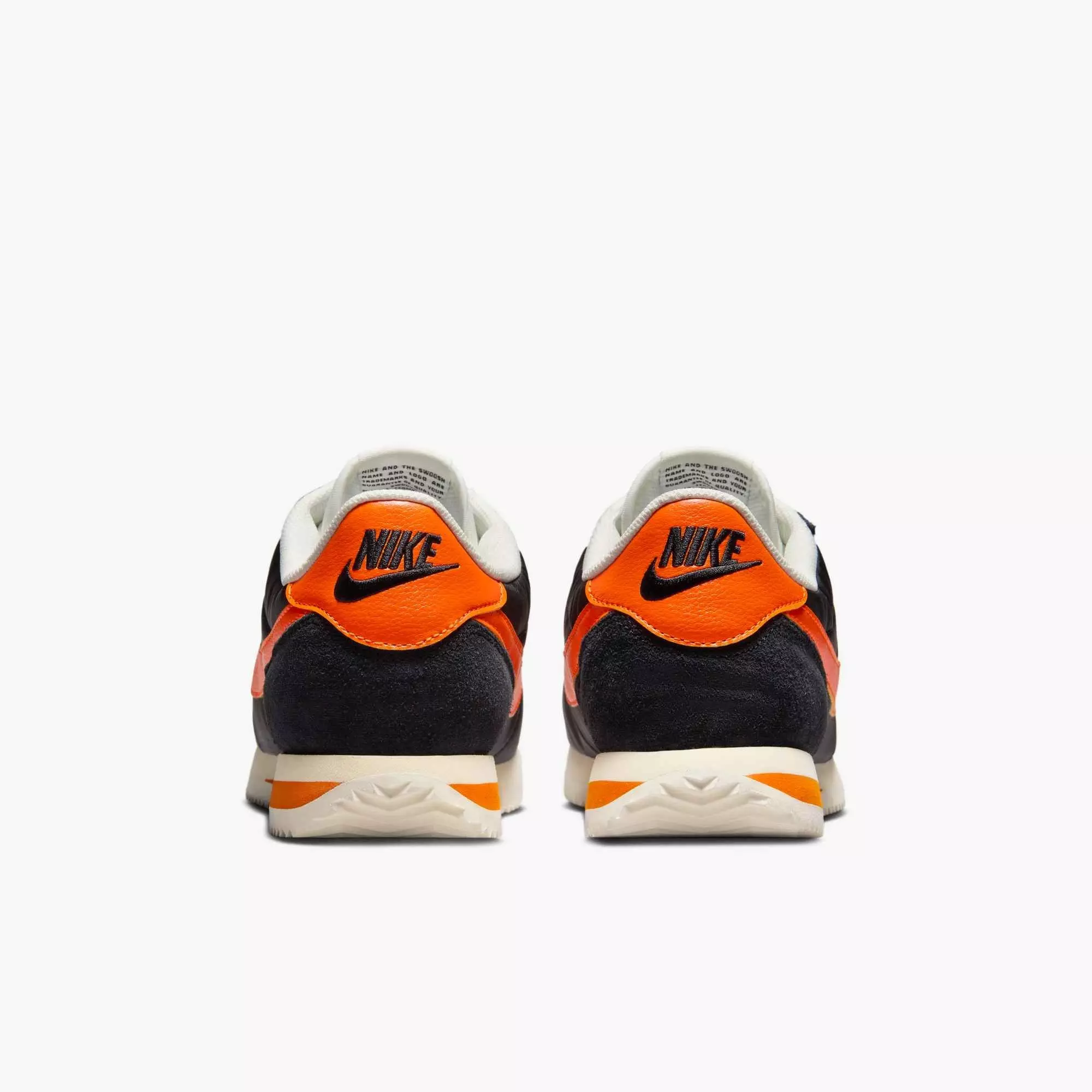 Nike Cortez Textile "Black/Sail/Muslin/Safety Orange" Men's Shoe - BLACK/SAIL/MUSLIN/ORANGE