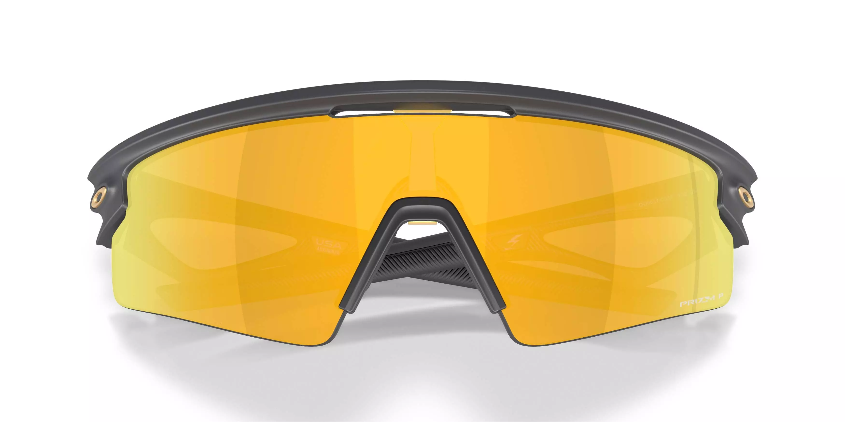 Oakley Sphaera Strike Prizm 24K Sunglasses &ndash; Matte Carbon - GREY/GOLD