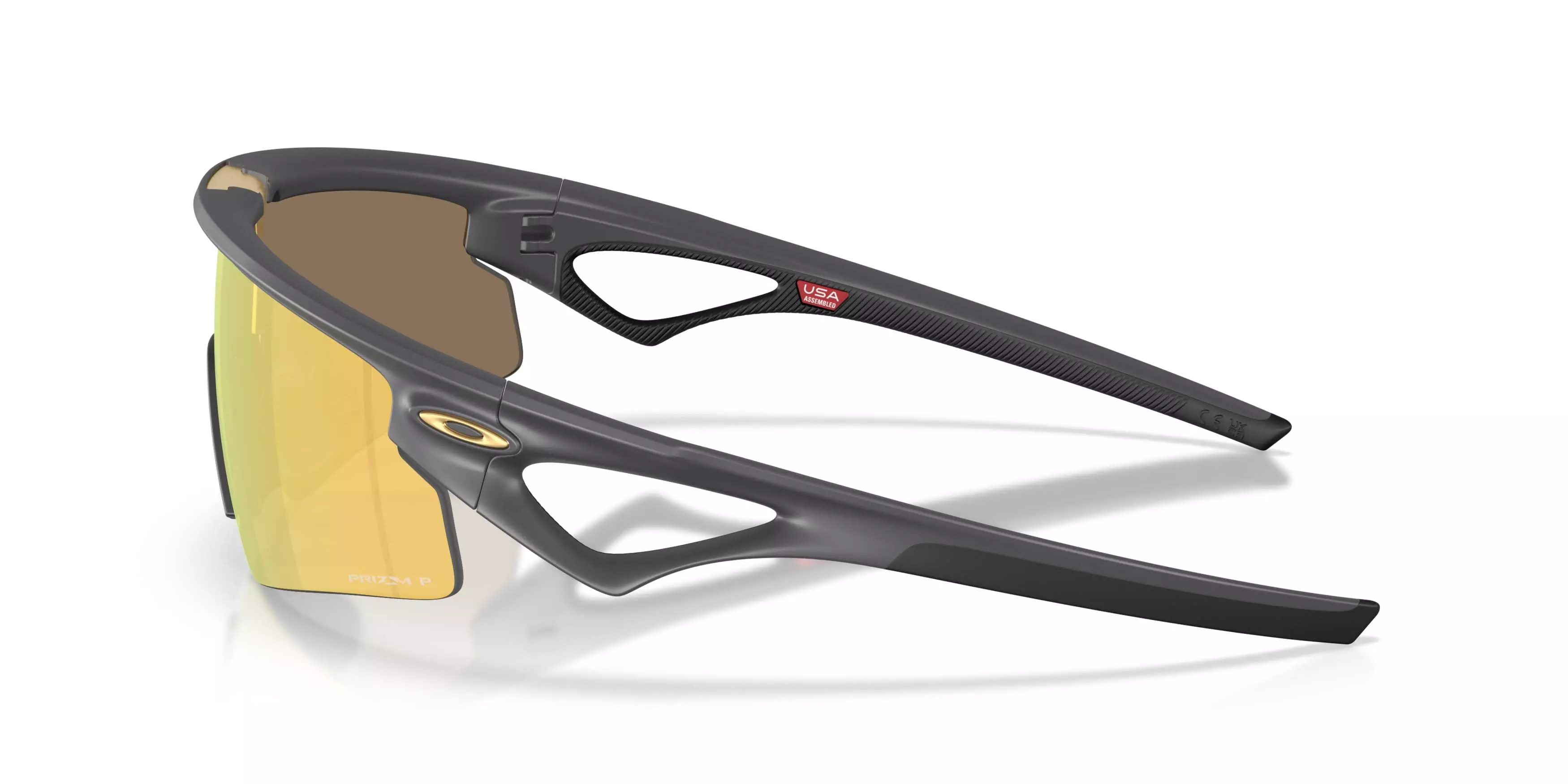 Oakley Sphaera Strike Prizm 24K Sunglasses &ndash; Matte Carbon - GREY/GOLD