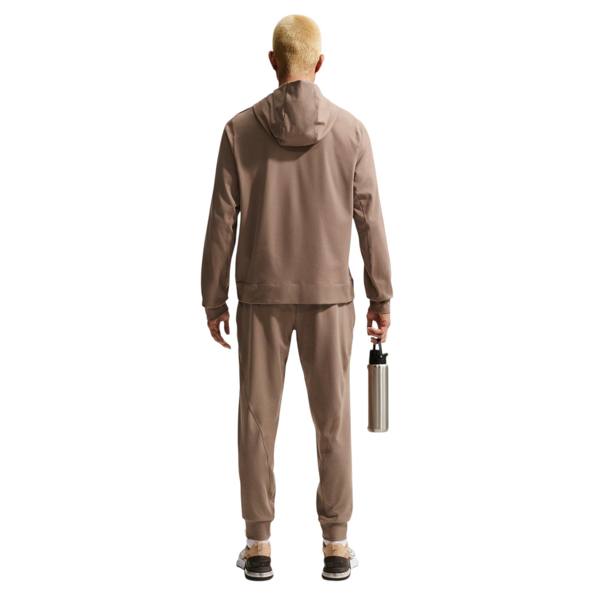 Nike Men's Primary NanoKnit Dri-FIT UV Protection Pullover Performance Hoodie - Brown - BROWN