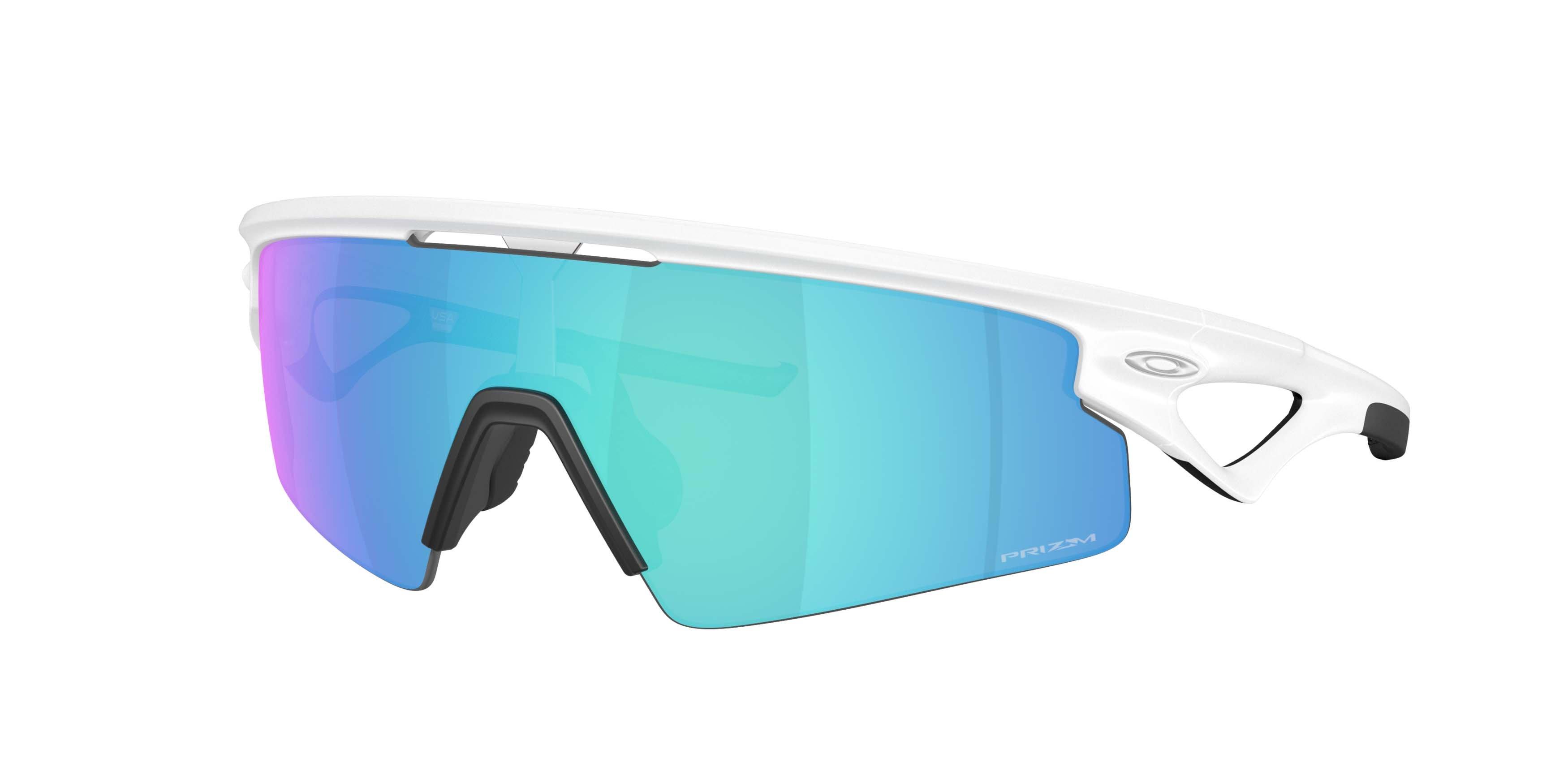 Oakley Sphaera Strike Prizm Sapphire Sunglasses &ndash; Matte White - WHITE/BLUE Thumbnail View 1