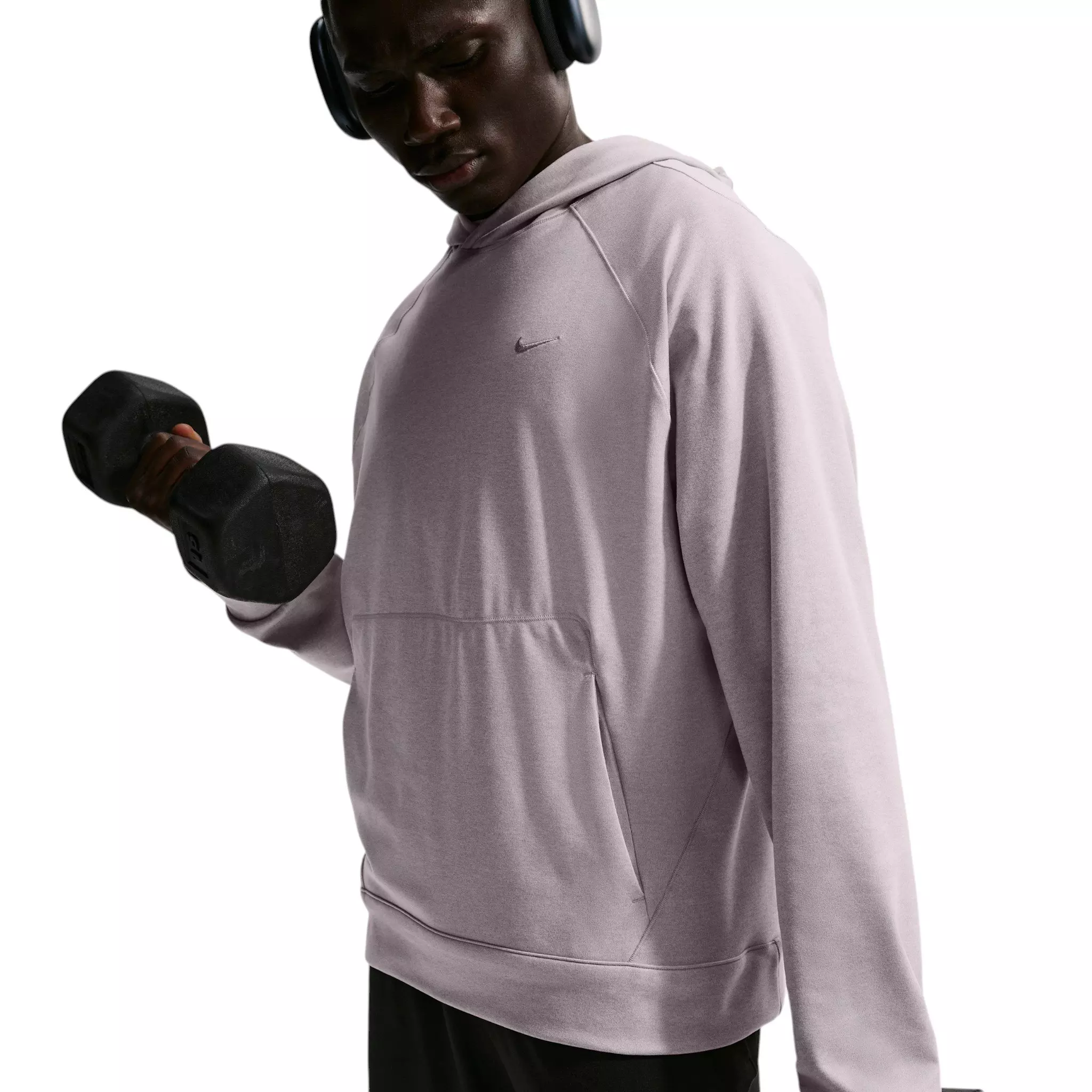 Nike Men's Primary NanoKnit Dri-FIT UV Protection Pullover Performance Hoodie - Light Purple - LIGHT PURPLE