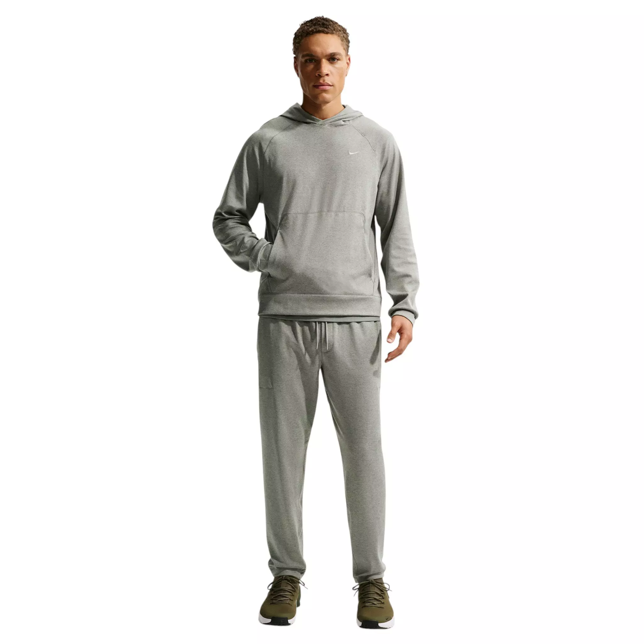 Nike Men's Primary NanoKnit Dri-FIT UV Protection Pullover Performance Hoodie - Green - GREEN