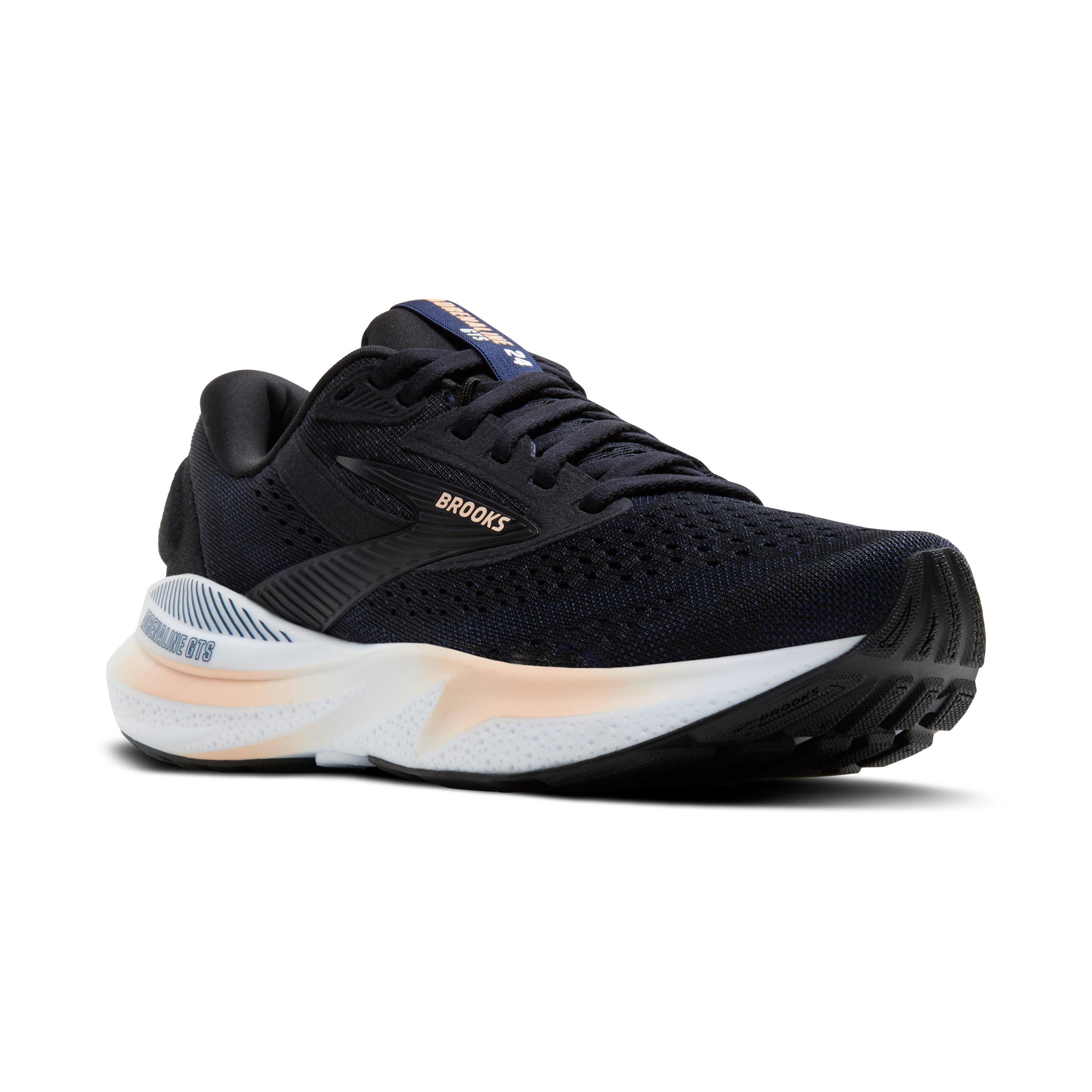Brooks Adrenaline GTS 24 "Black/Peach/Peacoat" Women's Running Shoe - BLACK/PEACH/PEACOAT Thumbnail View 4
