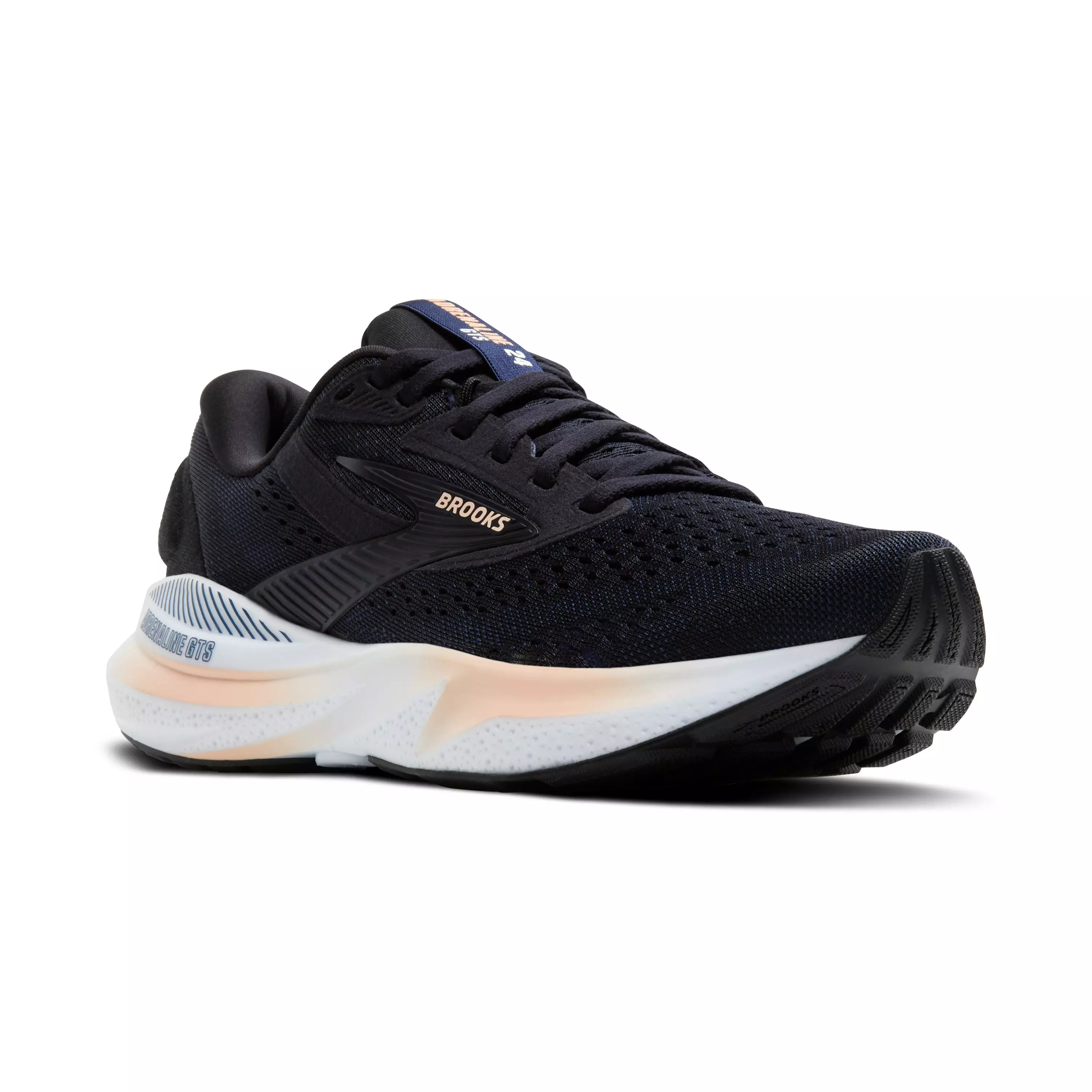 Brooks Adrenaline GTS 24 "Black/Peach/Peacoat" Women's Running Shoe - BLACK/PEACH/PEACOAT