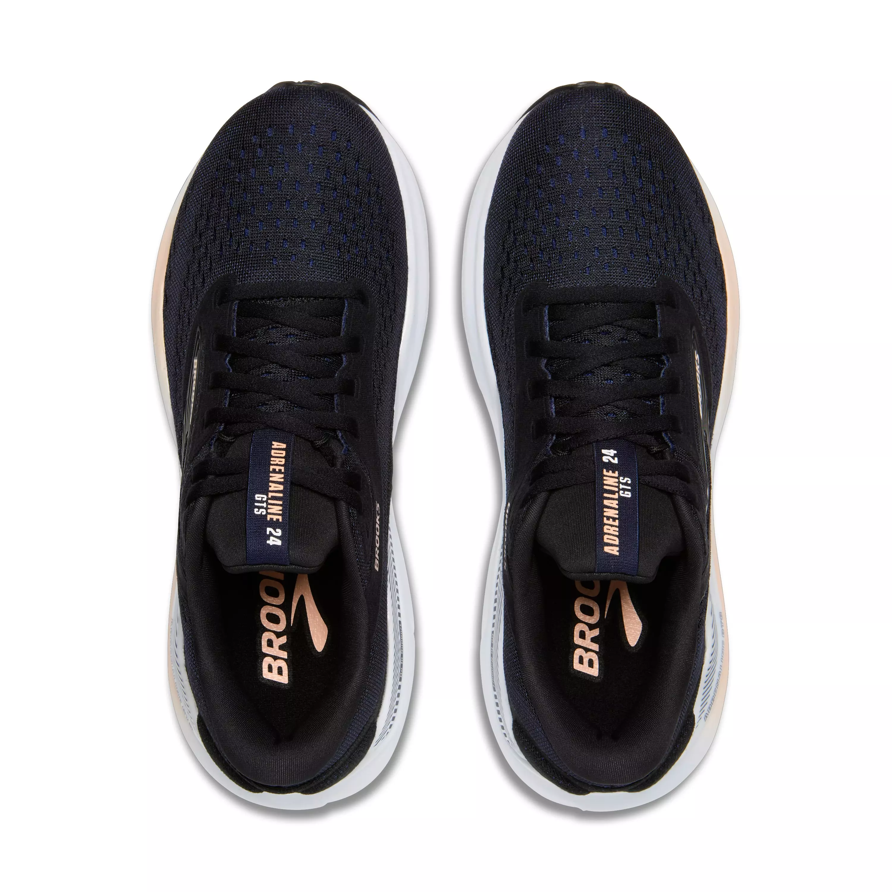 Brooks Adrenaline GTS 24 "Black/Peach/Peacoat" Women's Running Shoe - BLACK/PEACH/PEACOAT
