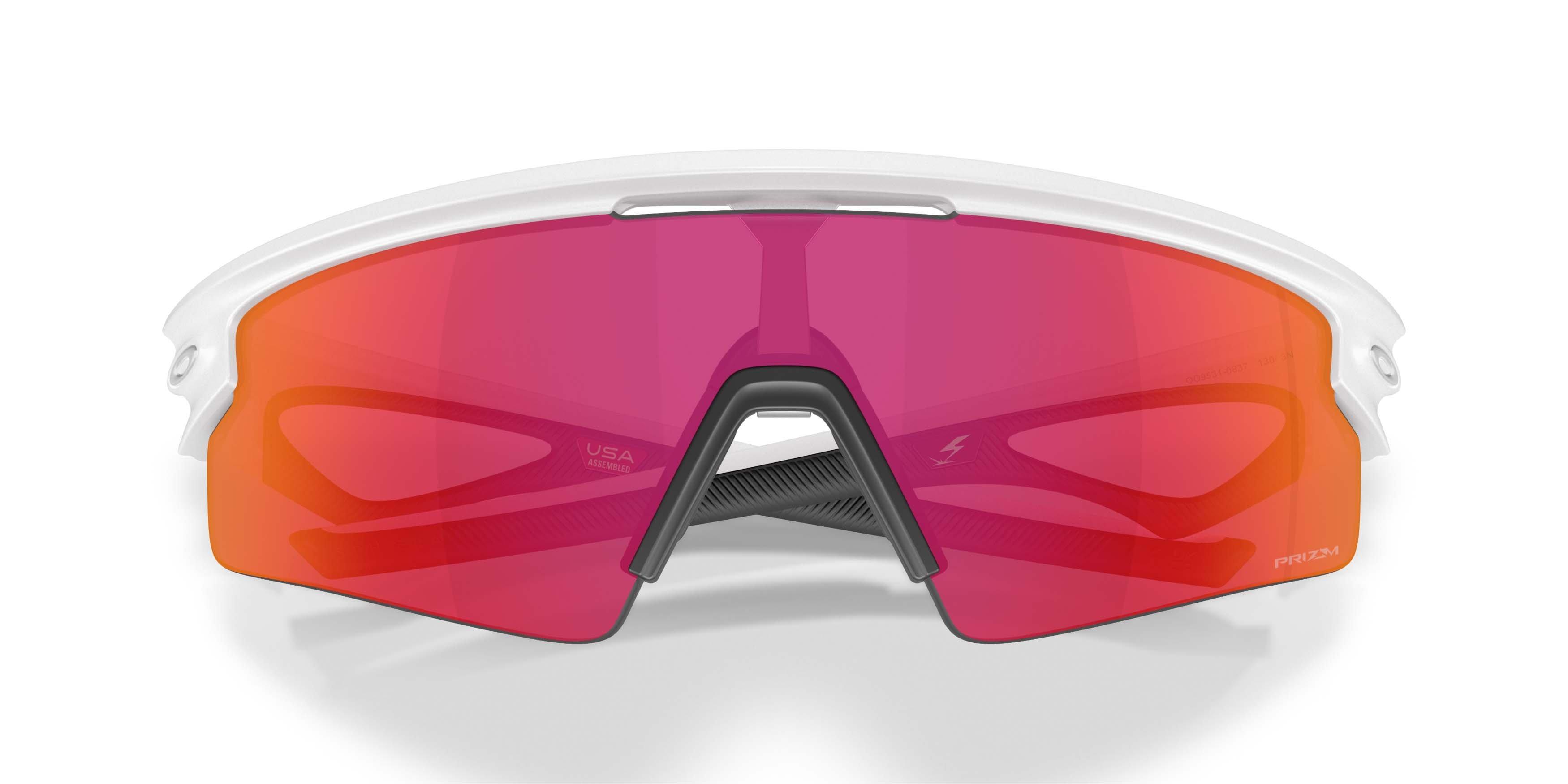 Oakley Sphaera Strike Prizm Field Sunglasses &ndash; Matte White - WHITE/RED Thumbnail View 7