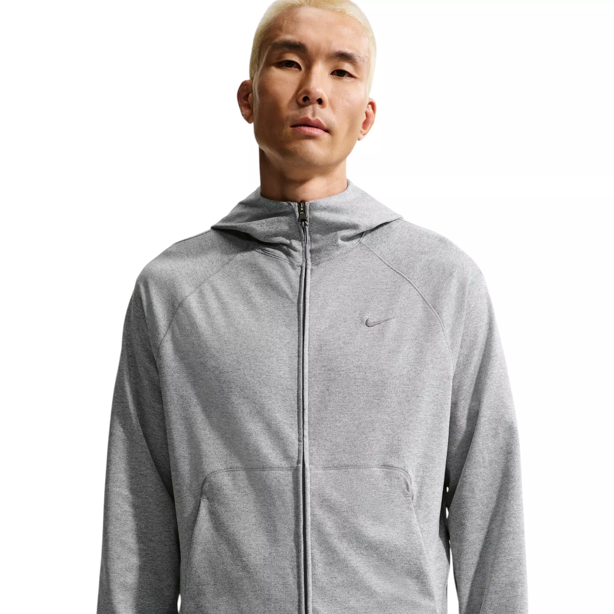 Nike Men's Primary NanoKnit Dri-FIT UV Protection Full-Zip Performance Hoodie - Grey - GREY