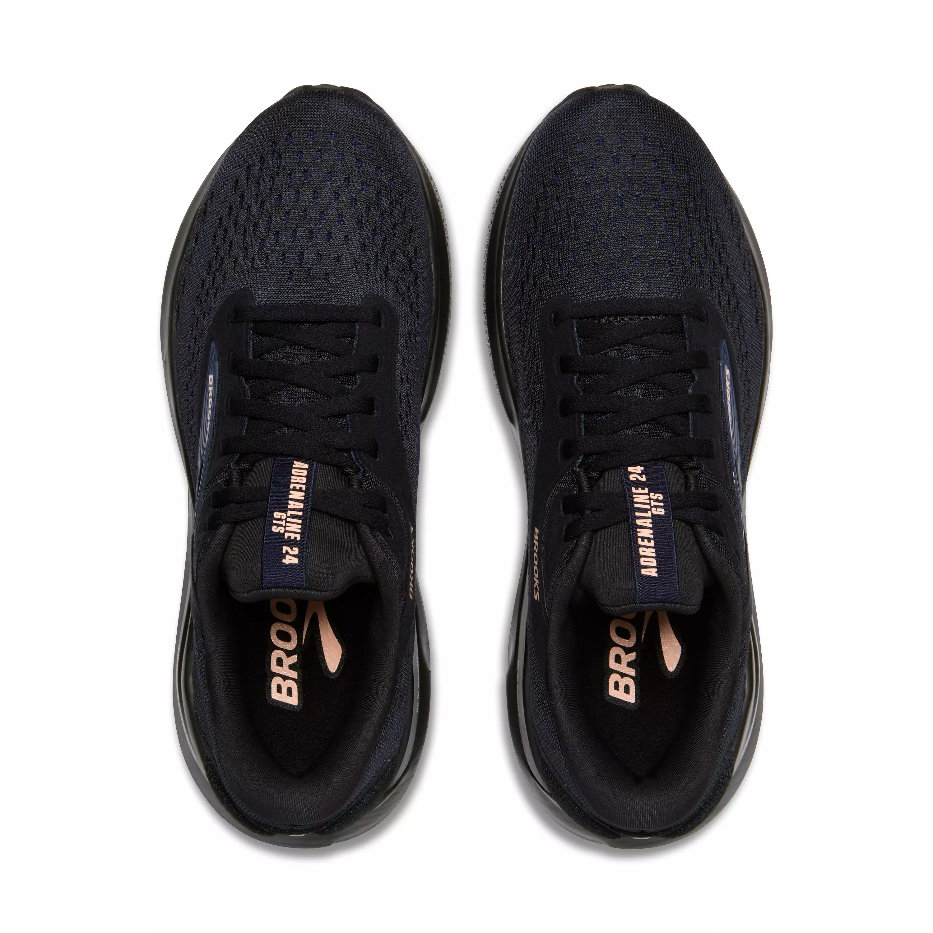 Brooks Adrenaline GTS 24 "Black/Peacoat/Peach" Women's Running Shoe - BLACK/PEACOAT/PEACH