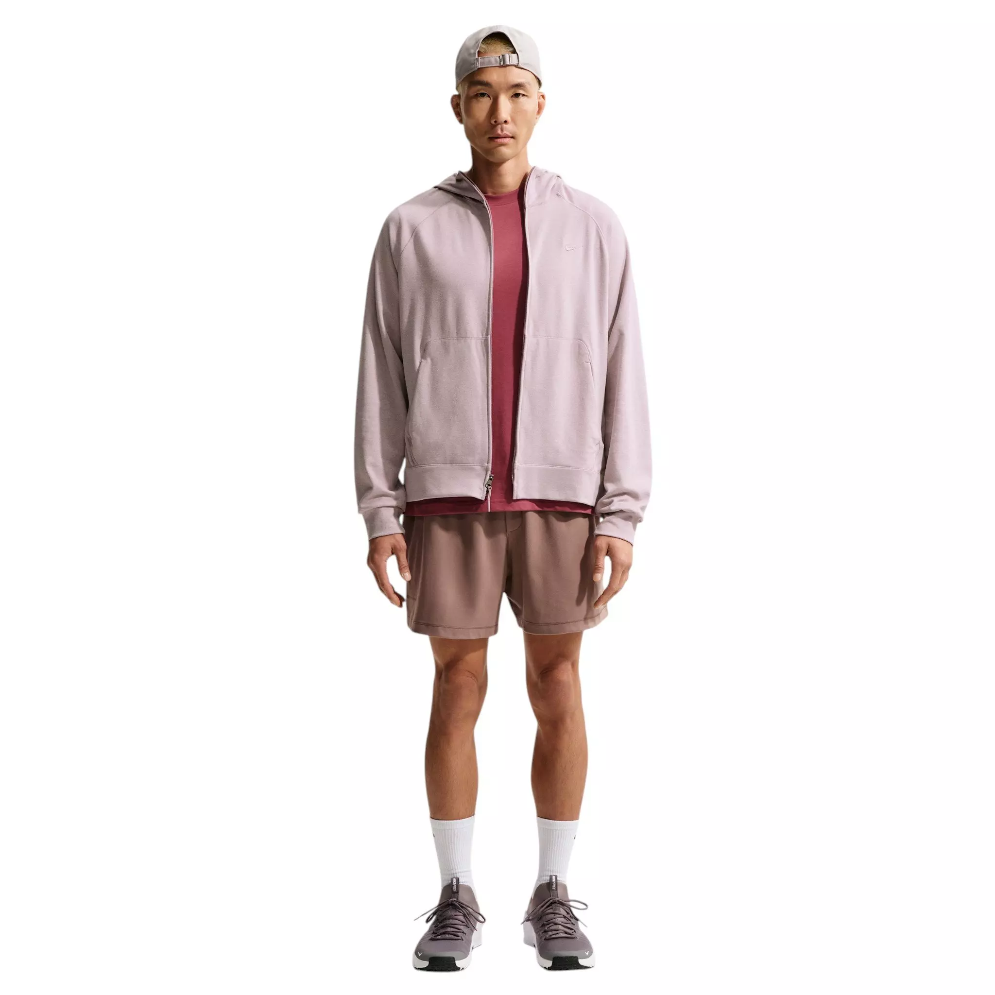Nike Men's Primary NanoKnit Dri-FIT UV Protection Full-Zip Performance Hoodie - Light Purple - LIGHT PURPLE