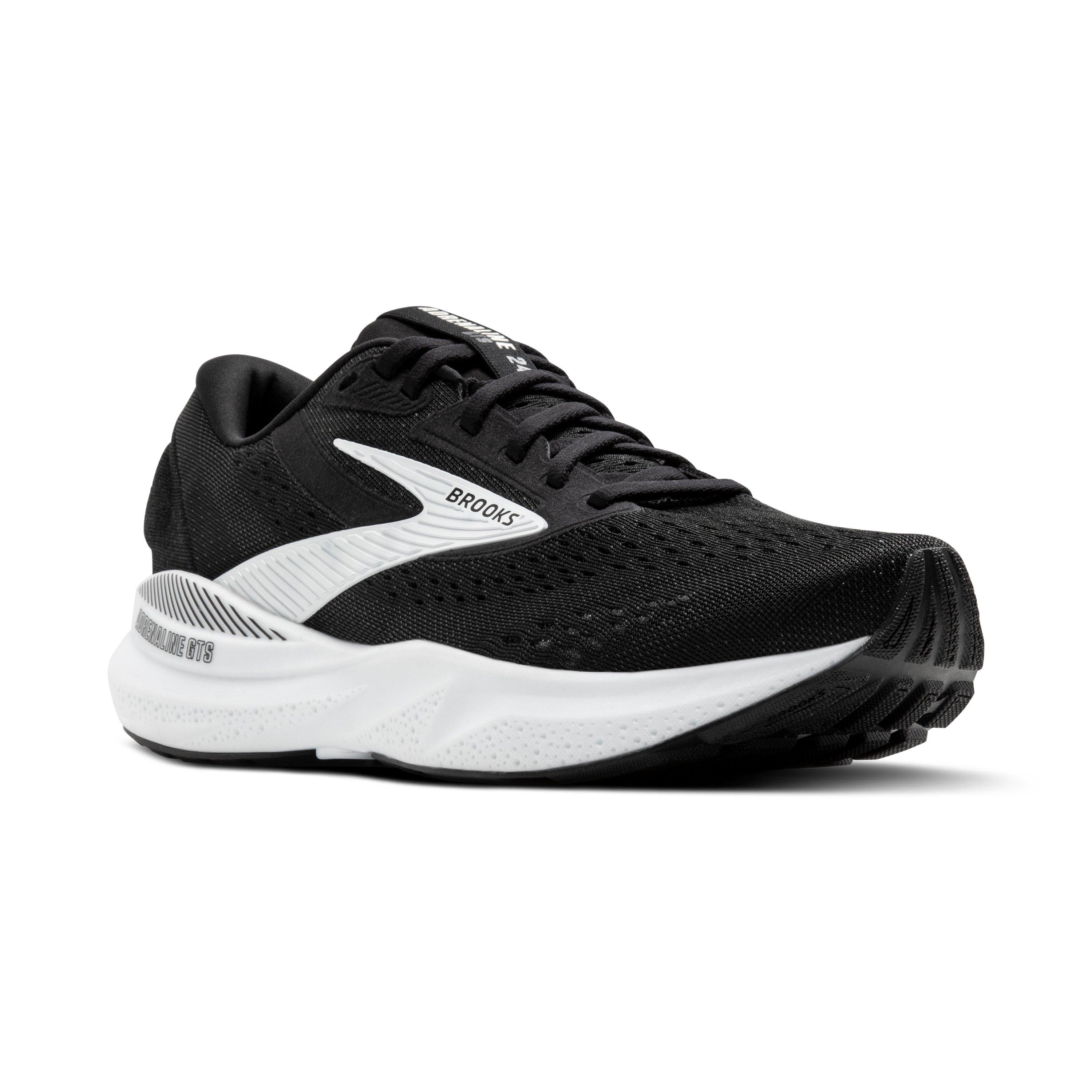 Brooks Adrenaline GTS 24 "Black/White" Women's Wide Running Shoe - BLACK/WHITE Thumbnail View 4