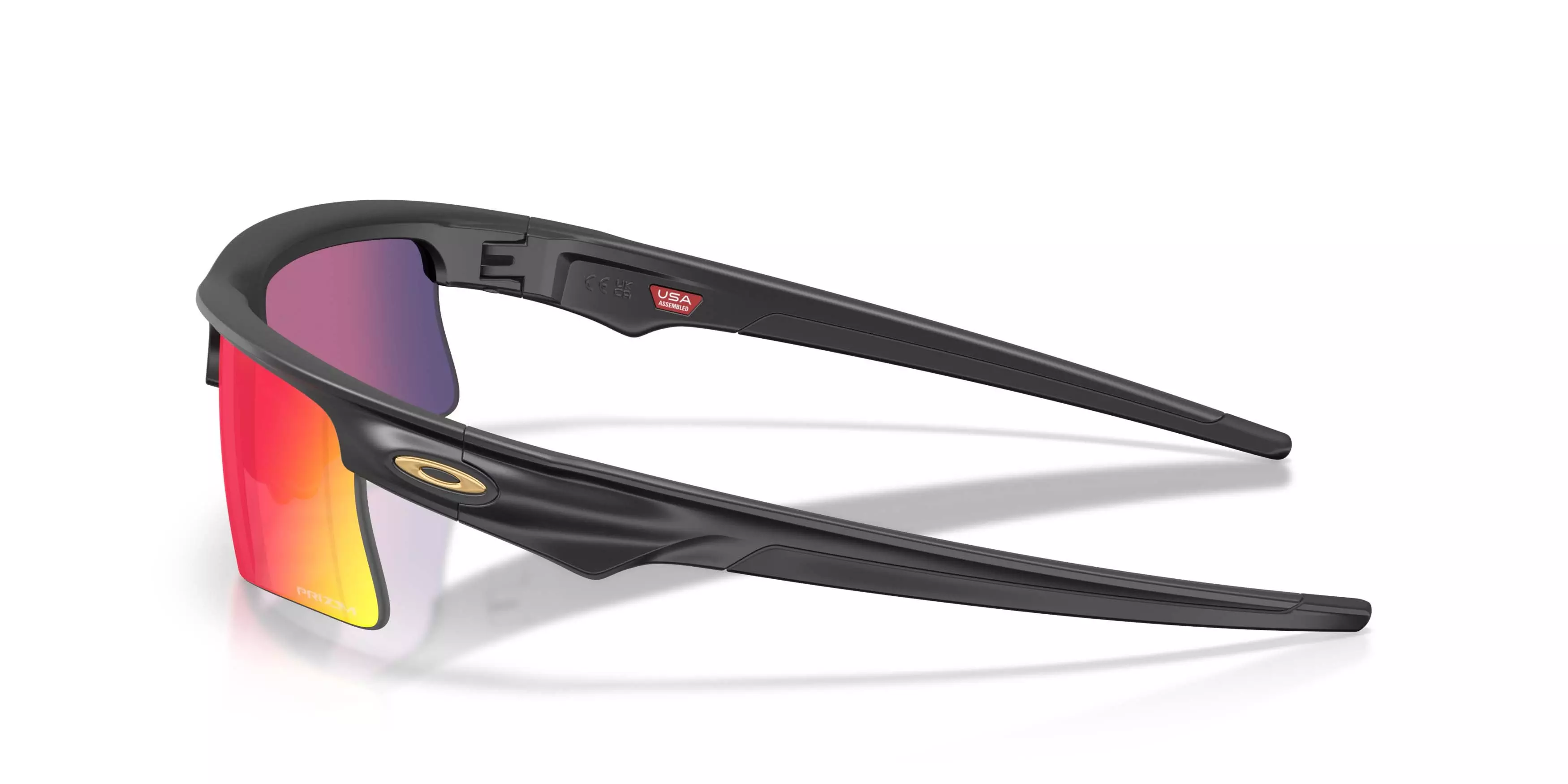 Oakley BiSphaera Speed Prizm Road Sunglasses &ndash; Matte Black - BLACK/RED