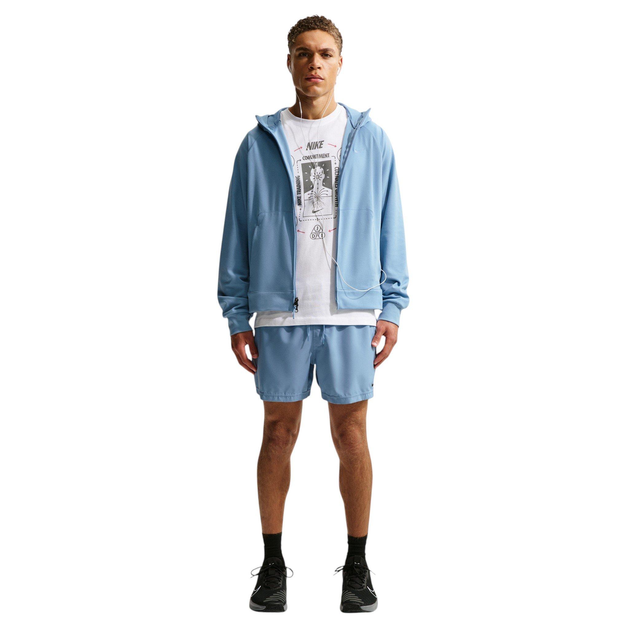 Nike Men's Primary NanoKnit Dri-FIT UV Protection Full-Zip Performance Hoodie - Blue - BLUE