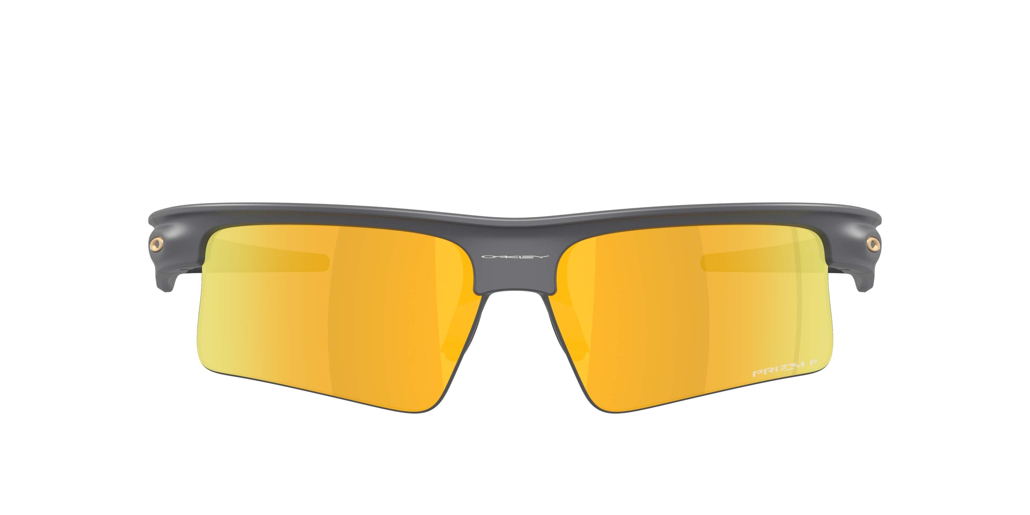 Oakley BiSphaera Speed Prizm 24K Polarized Sunglasses &ndash; Matte Carbon - GREY/GOLD Thumbnail View 2