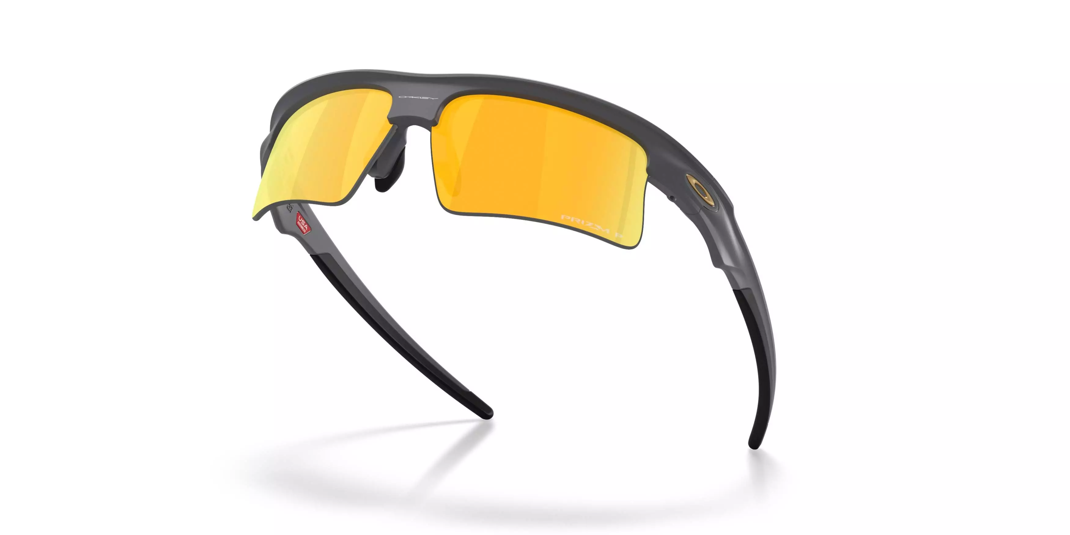 Oakley BiSphaera Speed Prizm 24K Polarized Sunglasses &ndash; Matte Carbon - GREY/GOLD