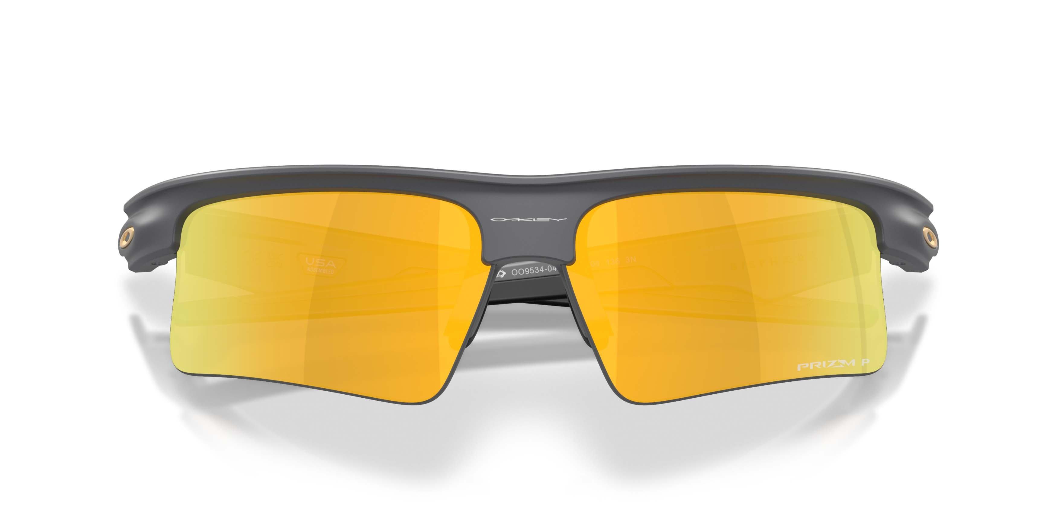 Oakley BiSphaera Speed Prizm 24K Polarized Sunglasses &ndash; Matte Carbon - GREY/GOLD Thumbnail View 7