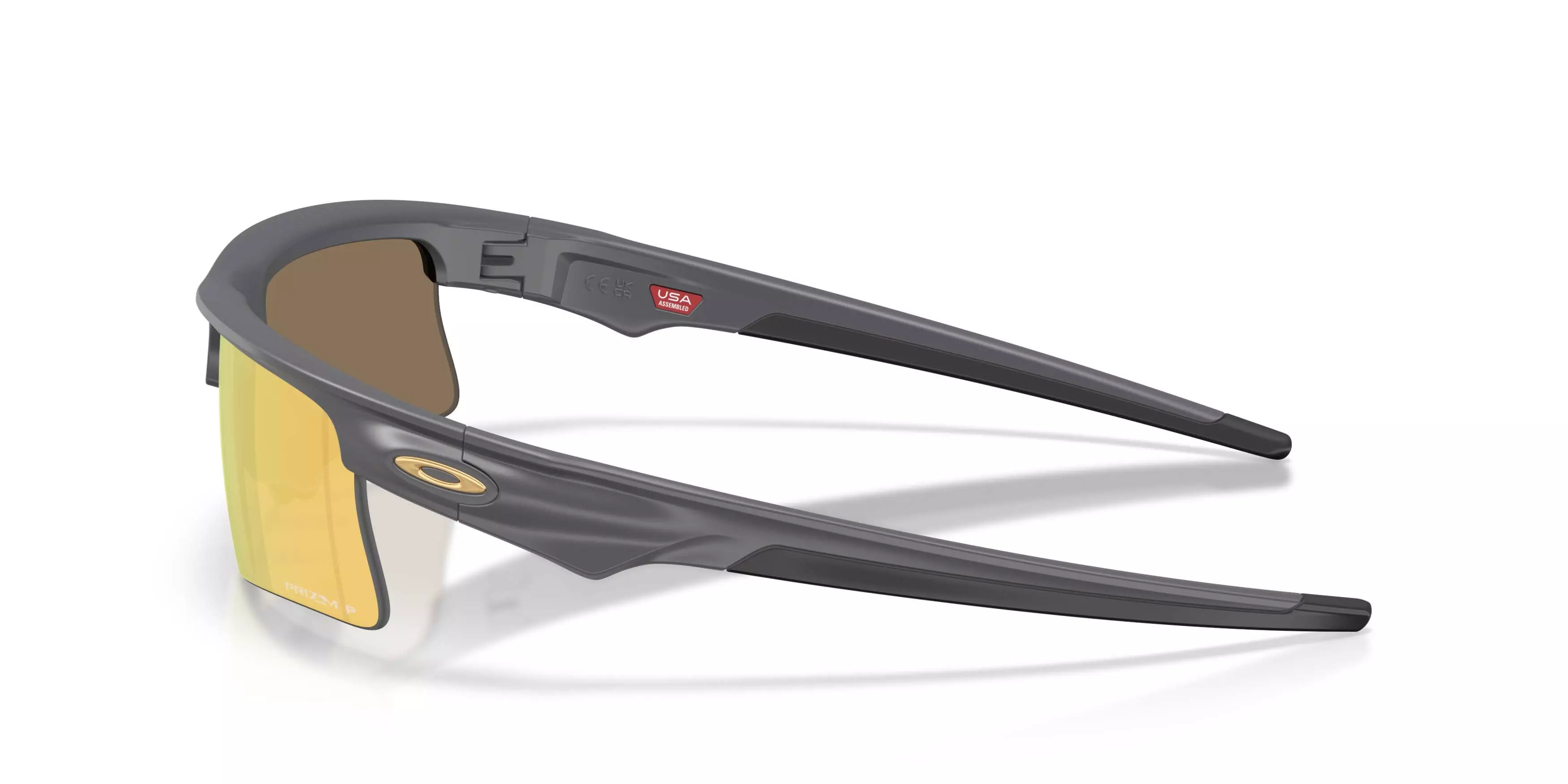 Oakley BiSphaera Speed Prizm 24K Polarized Sunglasses &ndash; Matte Carbon - GREY/GOLD