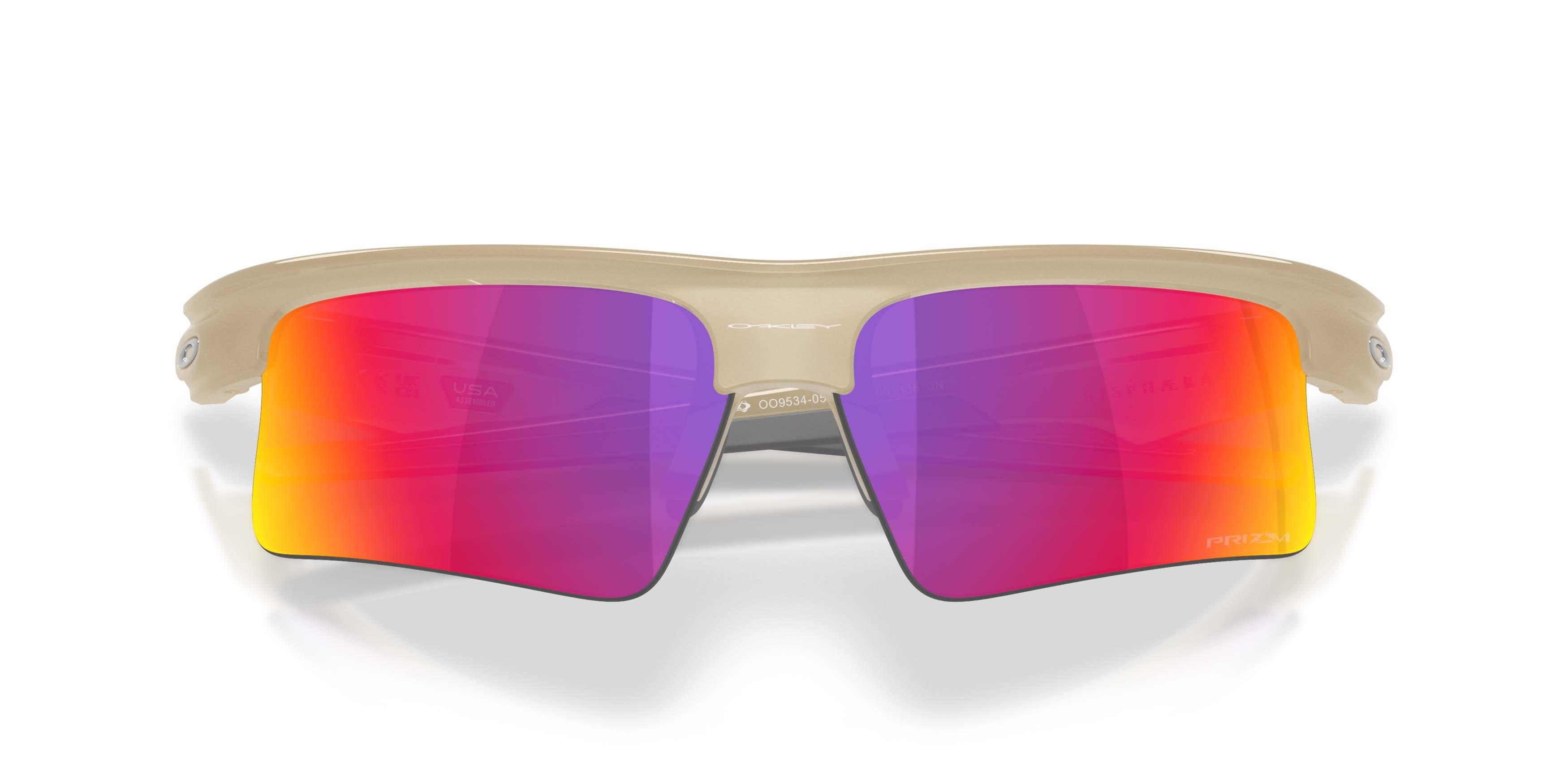 Oakley BiSphaera Speed Prizm Road Sunglasses &ndash; Sandstorm - BROWN/RED Thumbnail View 7