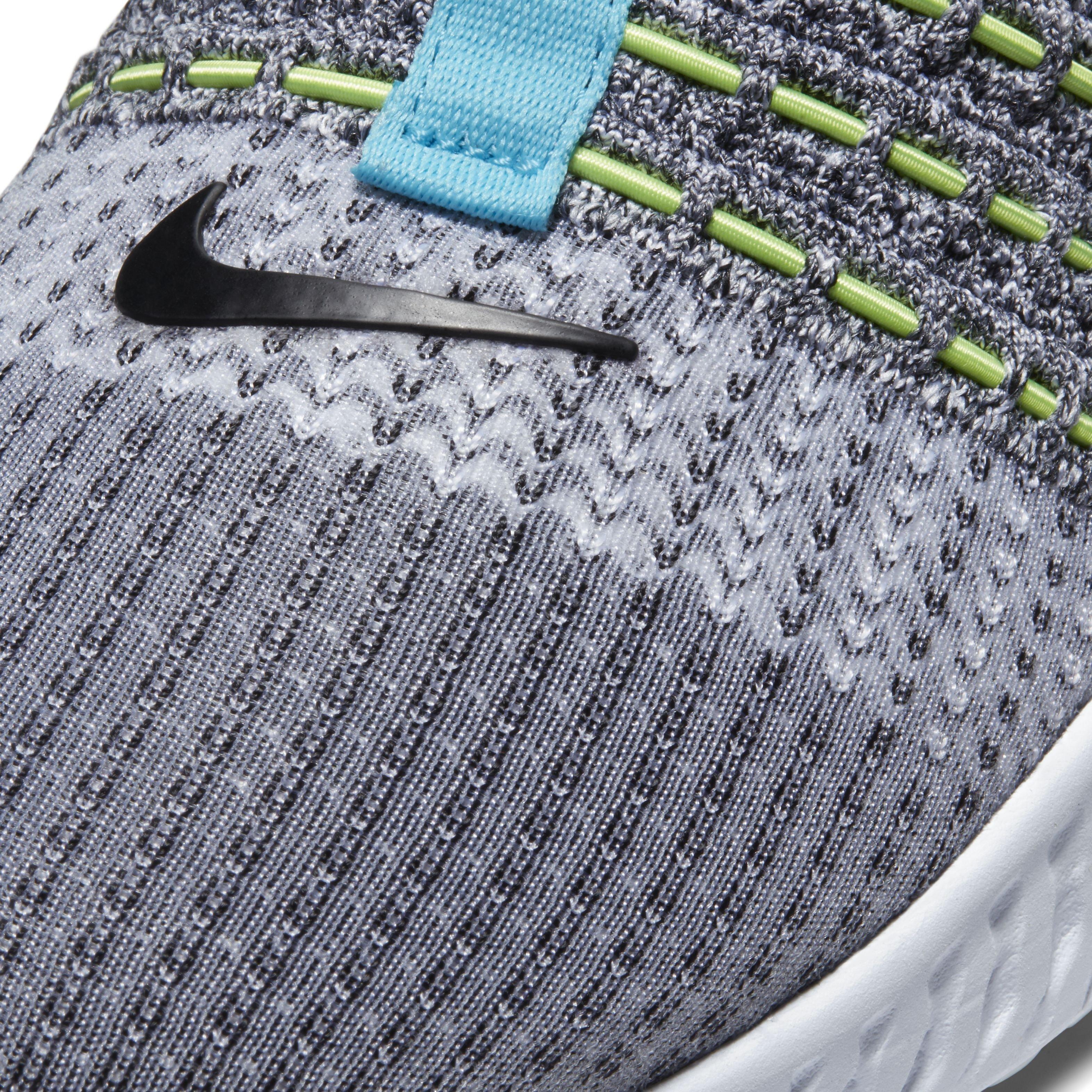 Nike React Phantom Run Flyknit 2 "White/Flash Crimson/Baltic Blue/Black" Men's Running Shoe - WHITE/CRIMSON/BLUE/BLACK Thumbnail View 7