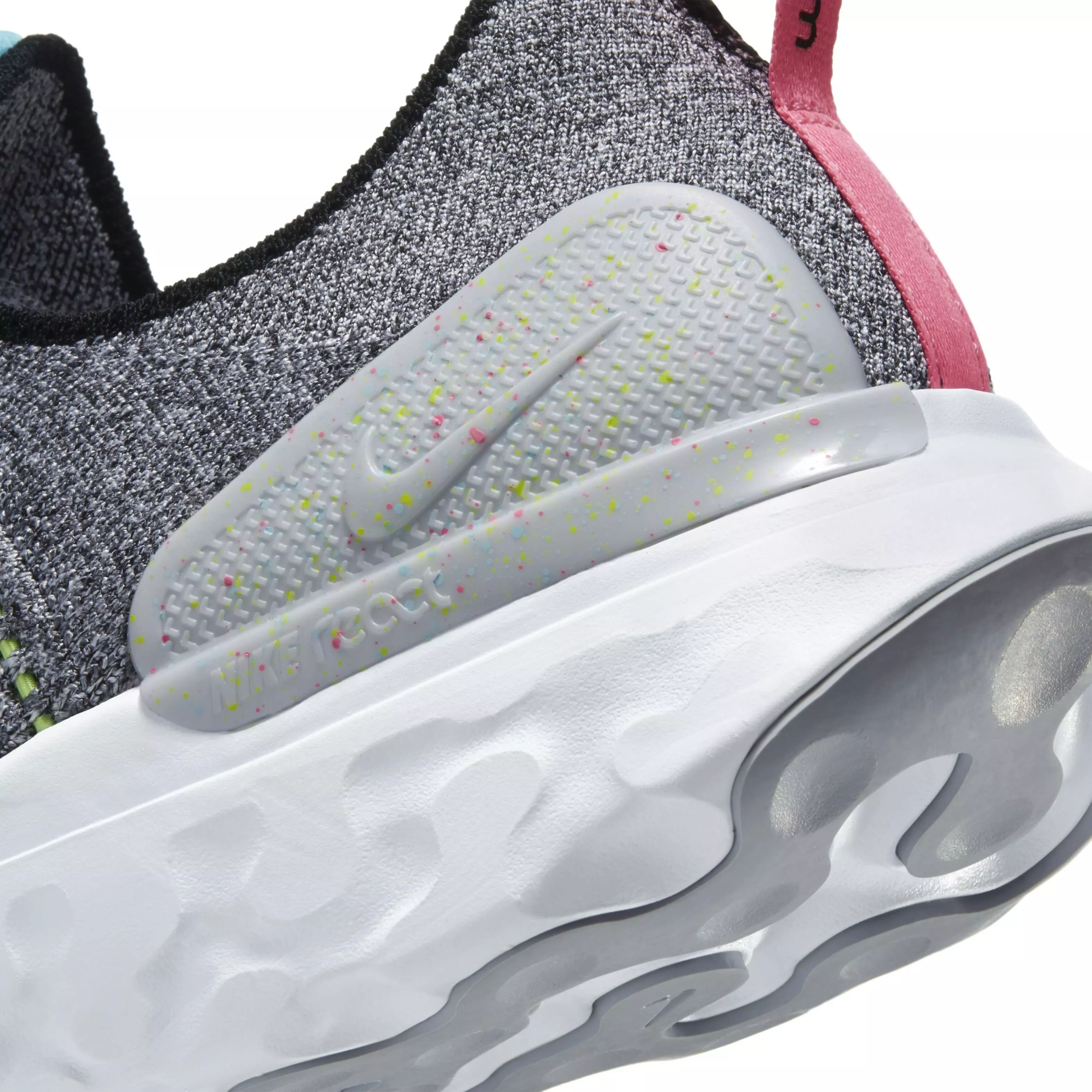 Nike React Phantom Run Flyknit 2 "White/Flash Crimson/Baltic Blue/Black" Men's Running Shoe - WHITE/CRIMSON/BLUE/BLACK