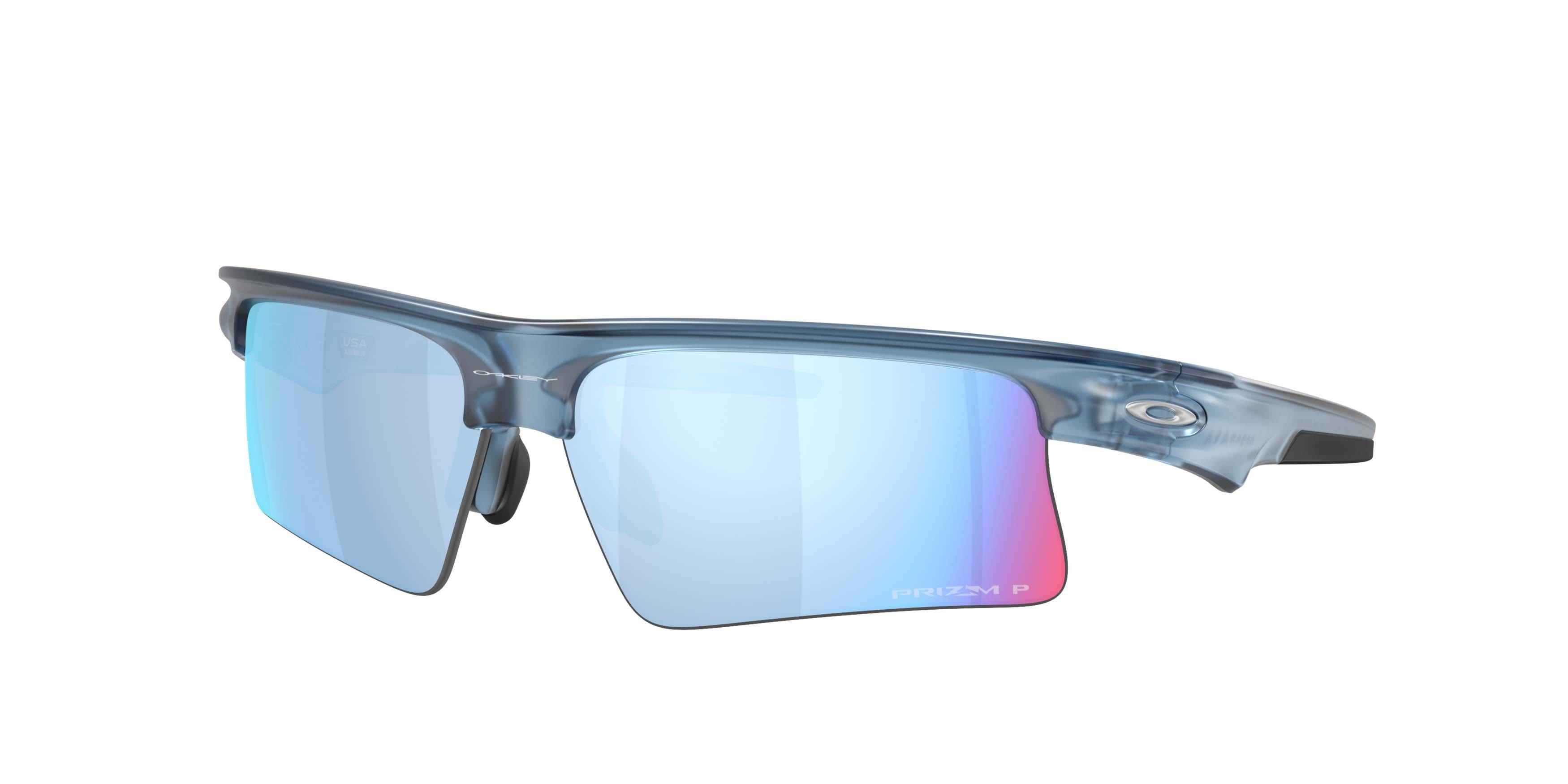 Oakley BiSphaera Speed Prizm Deep Water Polarized Sunglasses &ndash; Transparent Abyss - BLUE Thumbnail View 1