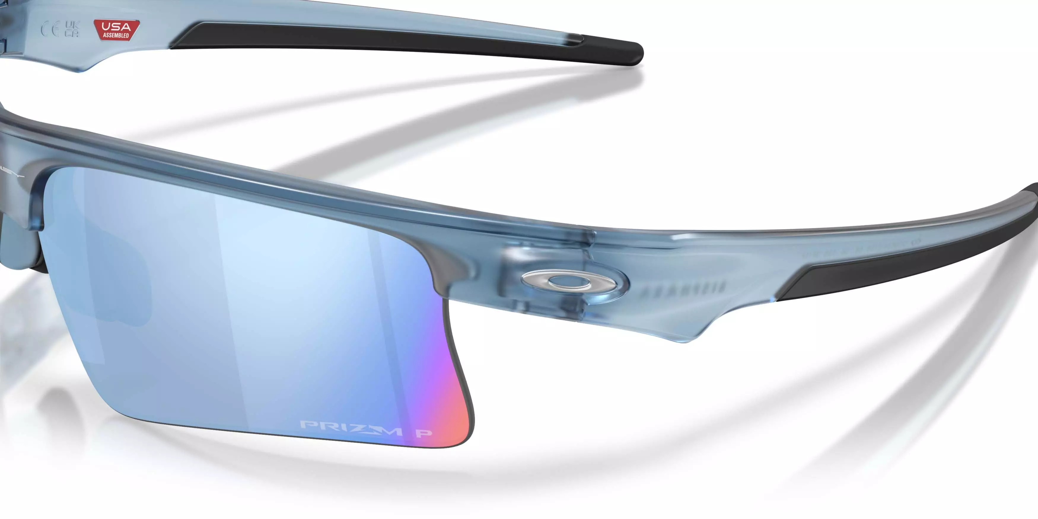 Oakley BiSphaera Speed Prizm Deep Water Polarized Sunglasses &ndash; Transparent Abyss - BLUE