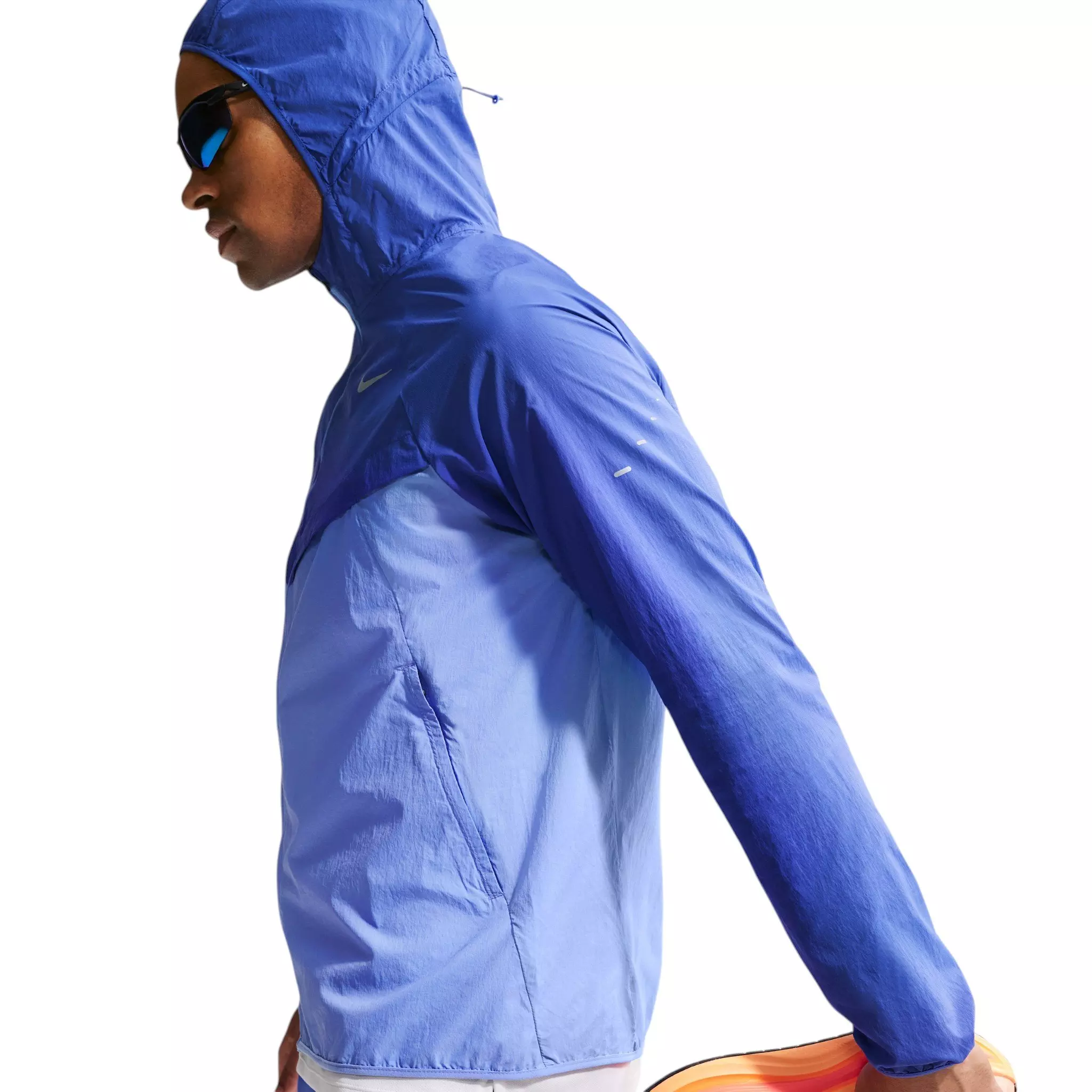 Nike Men's Stride Repel UV Running Jacket - Blue - BLUE