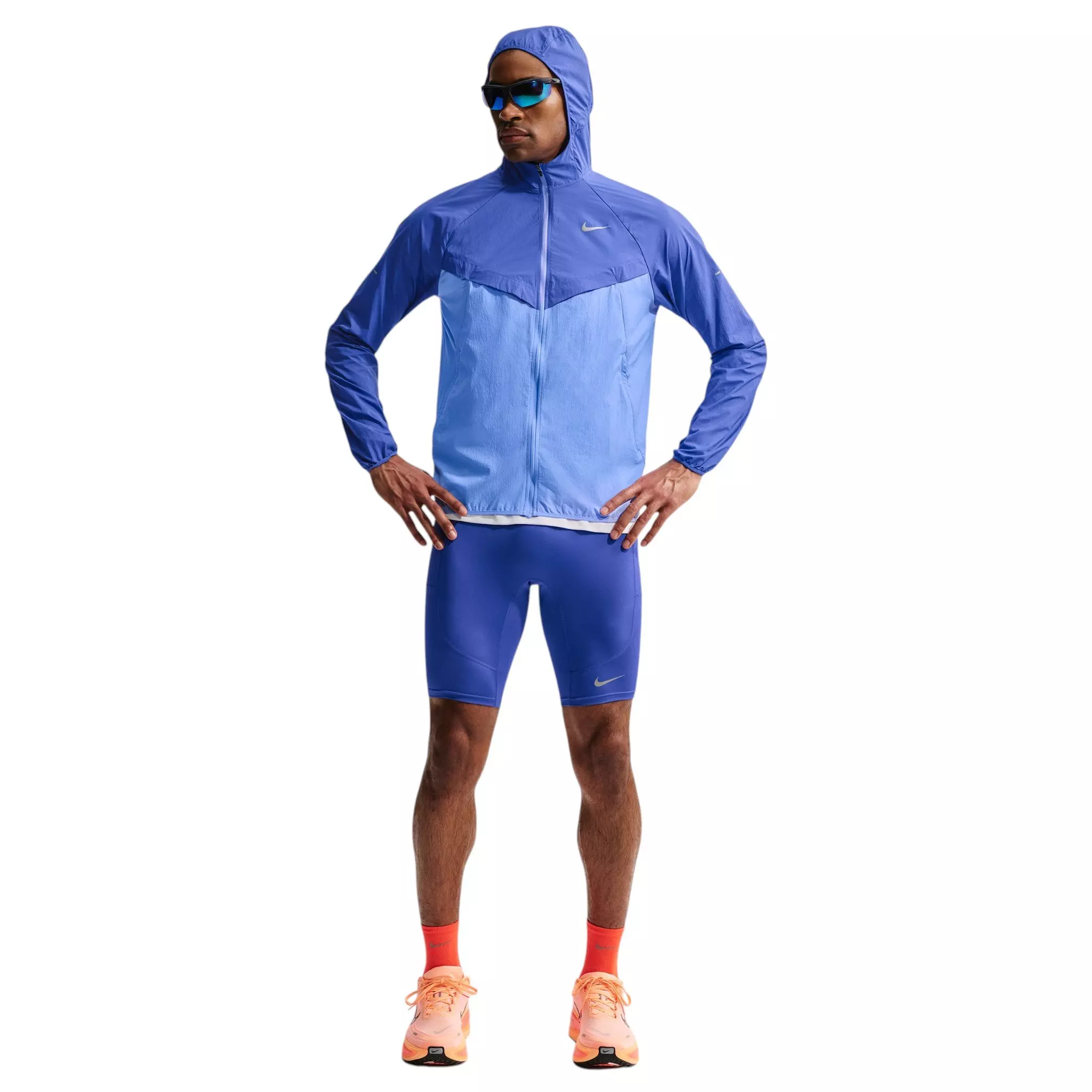 Nike Men's Stride Repel UV Running Jacket - Blue - BLUE