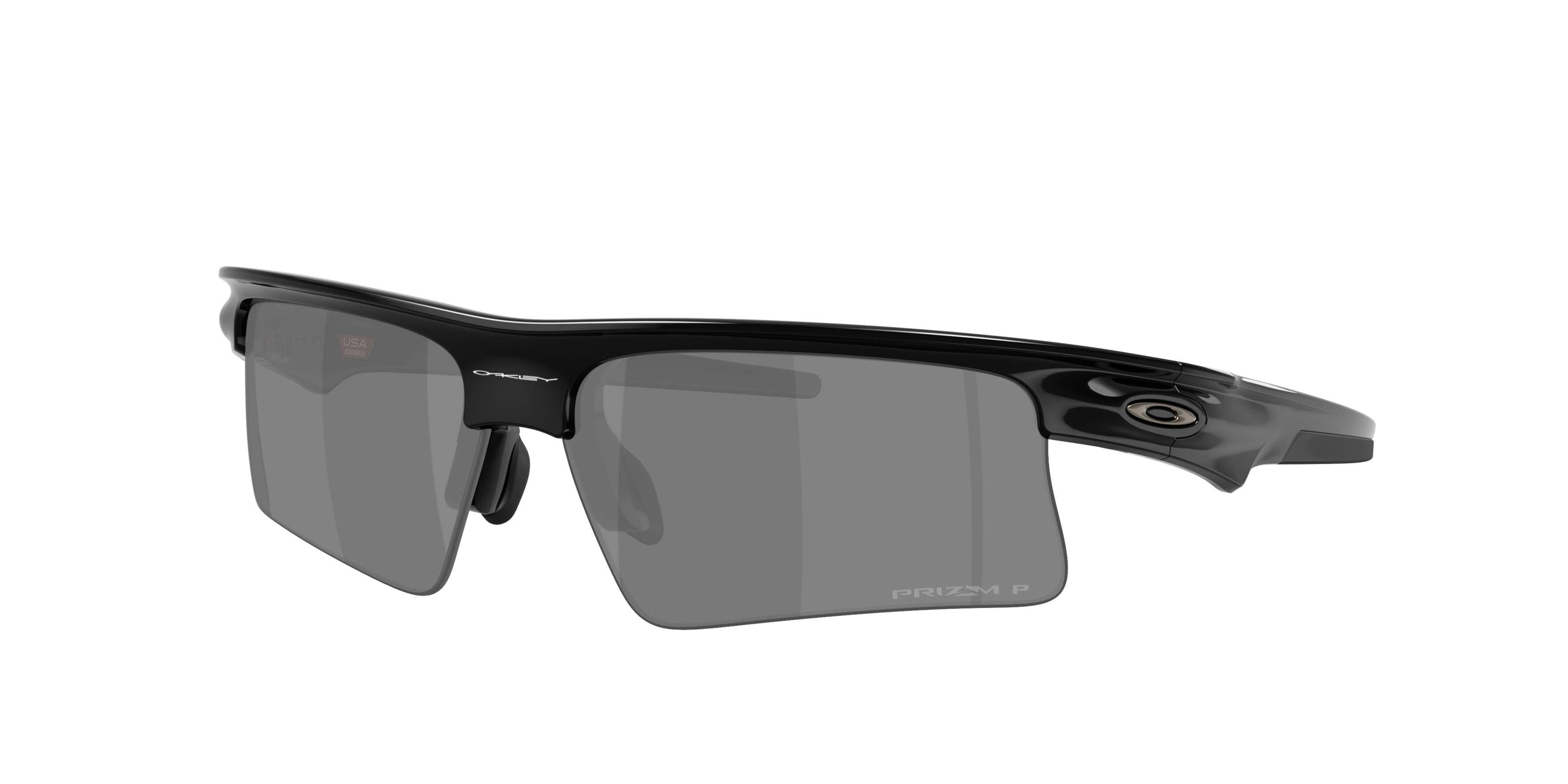 Oakley BiSphaera Speed Prizm Black Polarized Sunglasses &ndash; Polished Black - BLACK/GREY Thumbnail View 1
