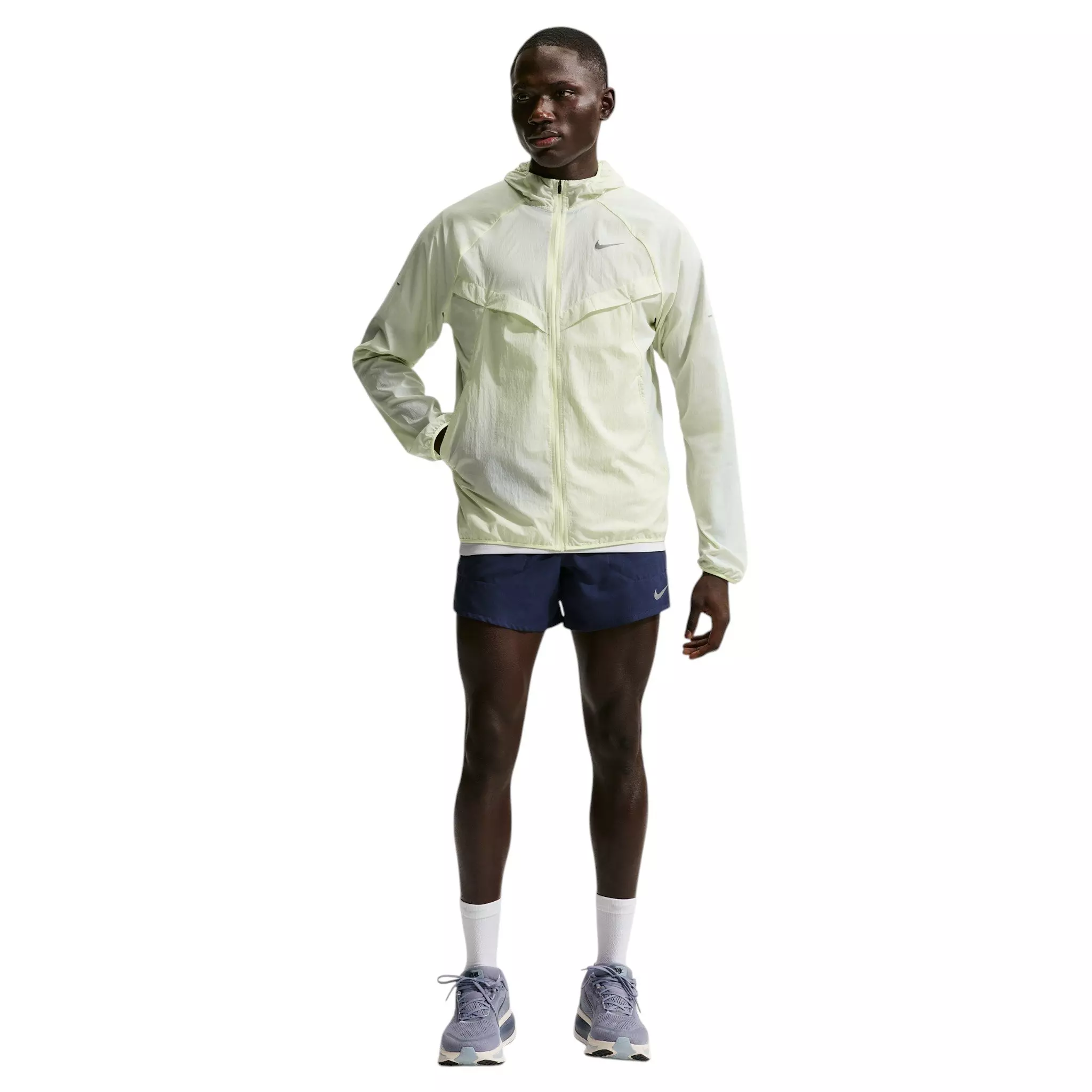 Nike Men's Stride Repel UV Running Jacket - Yellow - YELLOW
