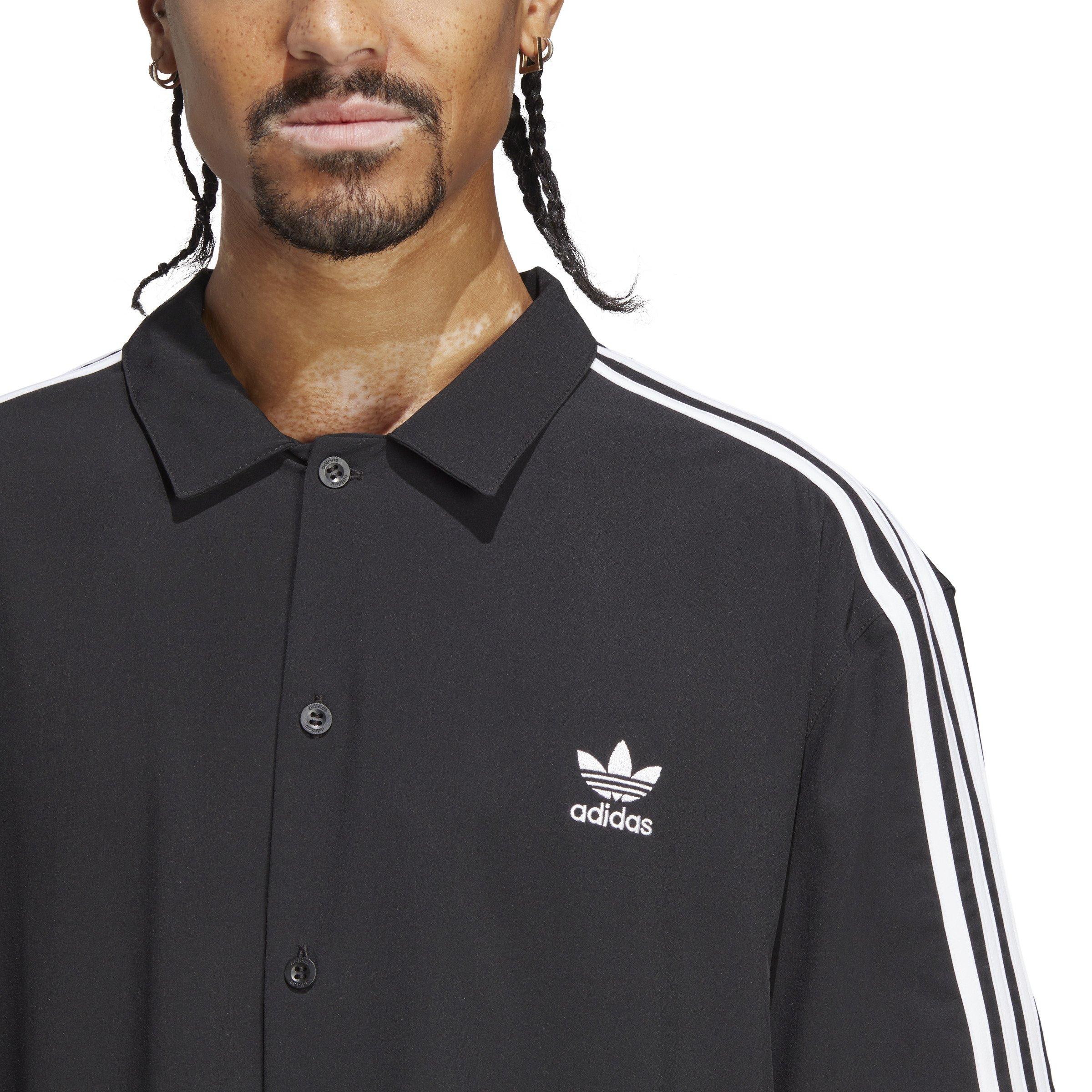 button up adidas shirt