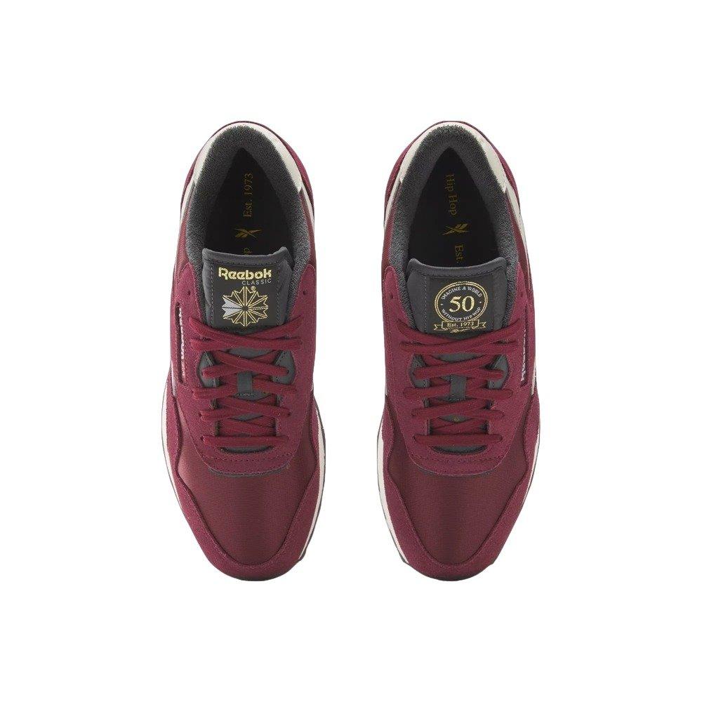 Reebok Classic Nylon "Classic Maroon/Chalk/Cold Grey 7" Unisex Shoe - MAROON/CHALK/GREY Thumbnail View 3