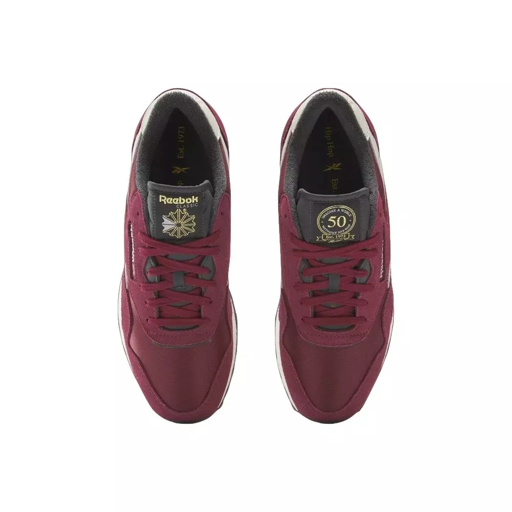 Reebok Classic Nylon "Classic Maroon/Chalk/Cold Grey 7" Unisex Shoe - MAROON/CHALK/GREY