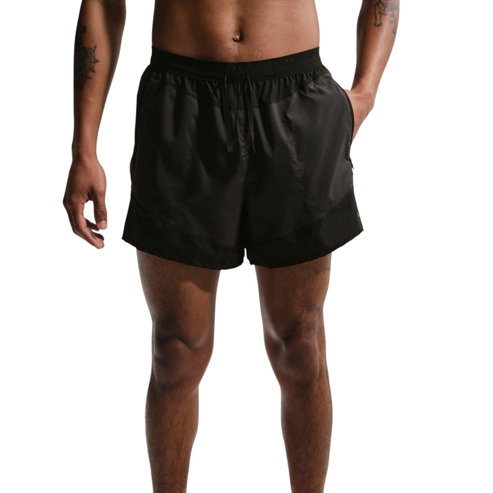 Nike Men's Stride Plus Dri-FIT 5" Brief-Lined Running Shorts - Black - BLACK